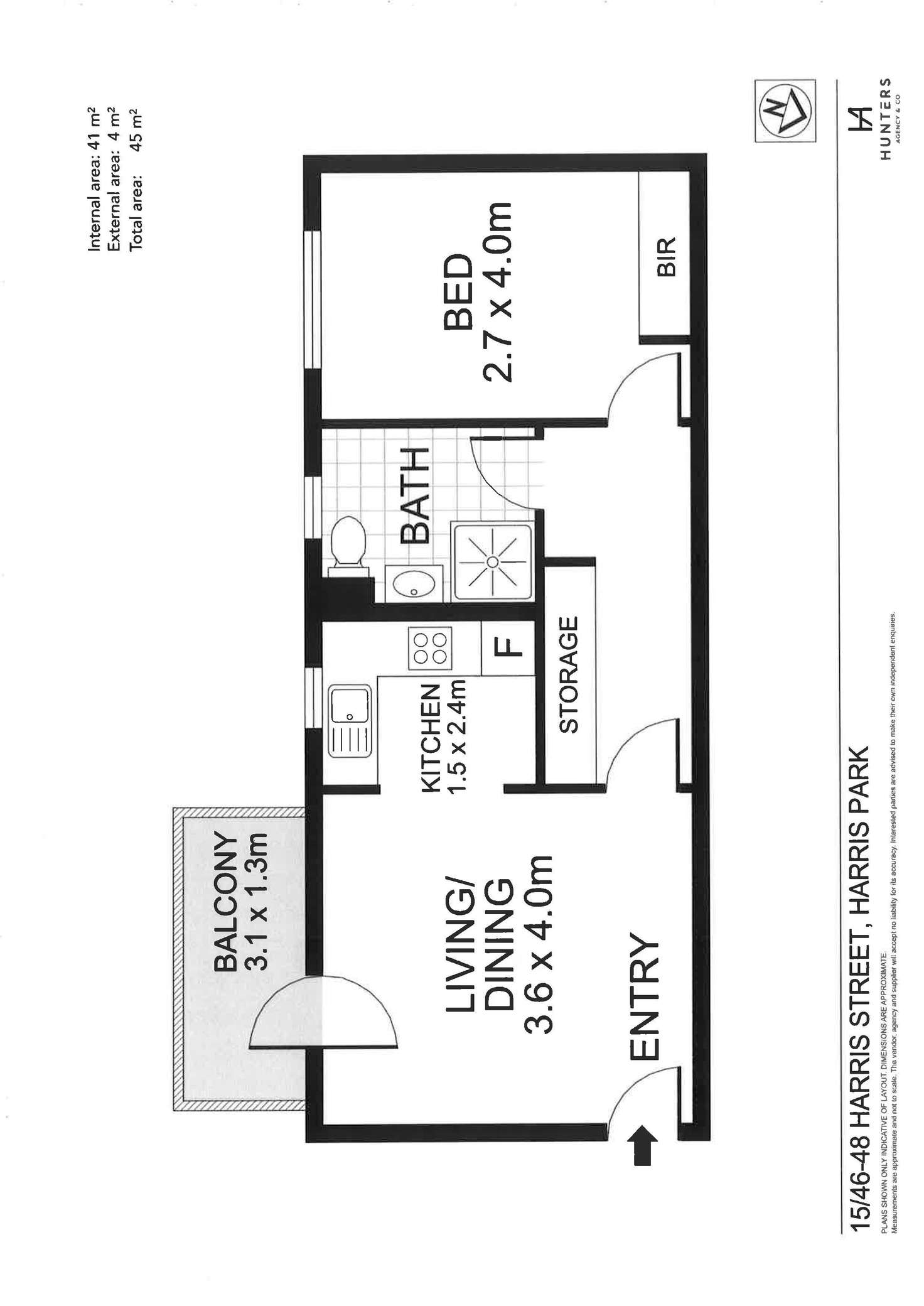 Floorplan of Homely unit listing, 15/46 Harris Street, Harris Park NSW 2150