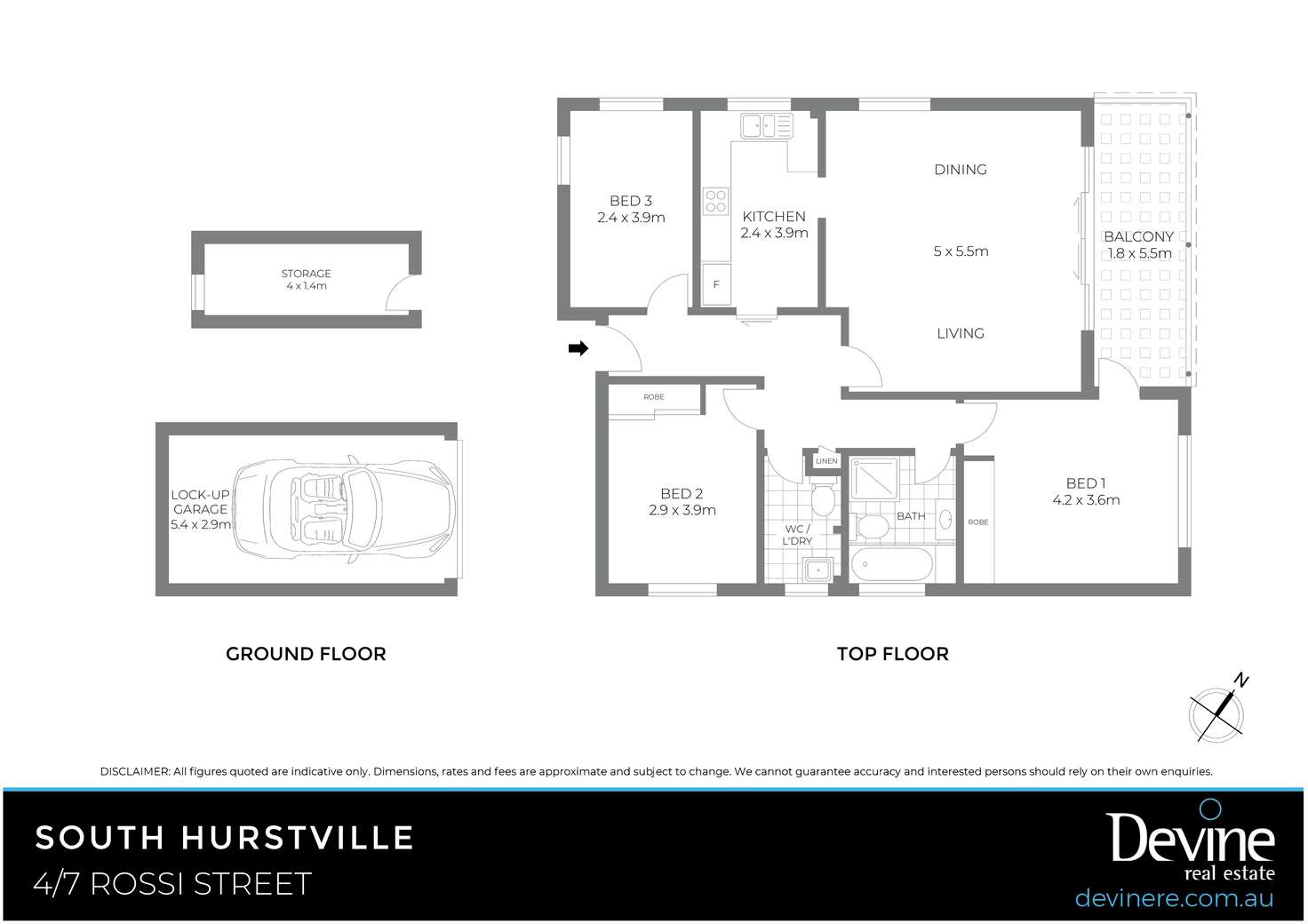 Floorplan of Homely apartment listing, 4/7 Rossi Street, South Hurstville NSW 2221