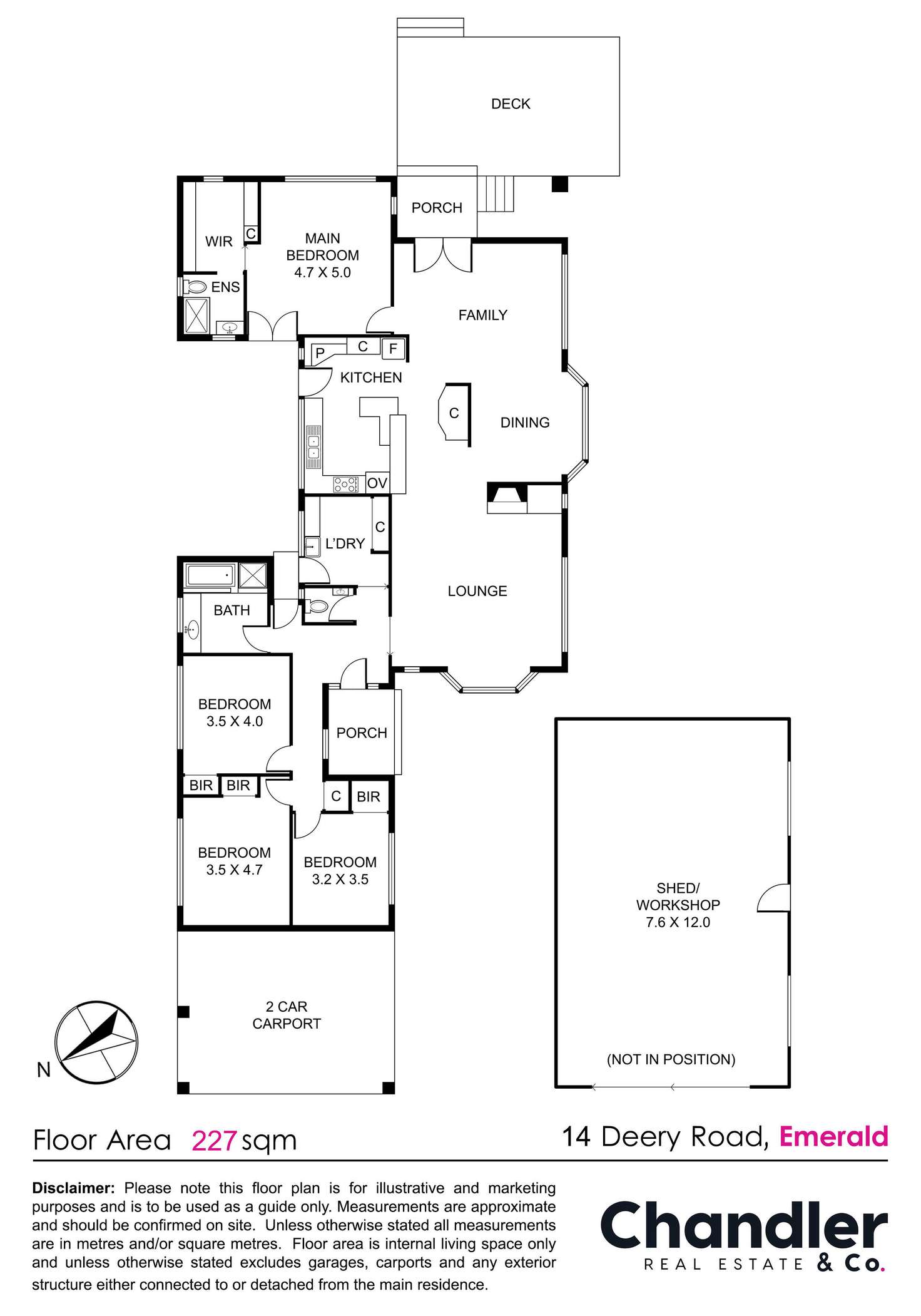 Floorplan of Homely house listing, 14 Deery Road, Emerald VIC 3782