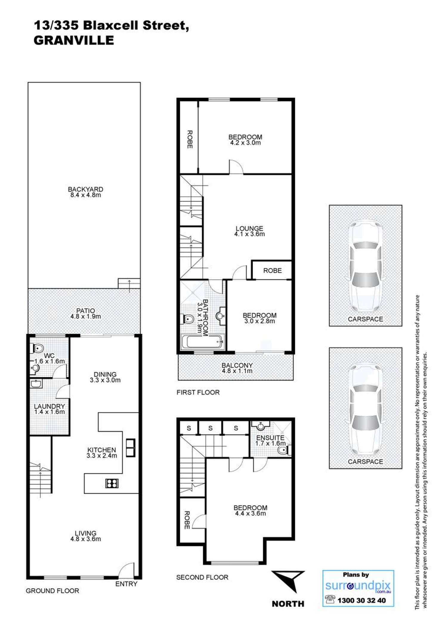 Floorplan of Homely townhouse listing, 13/335 Blaxcell Street, Granville NSW 2142