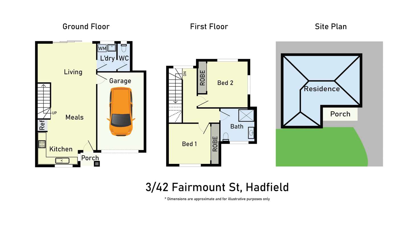 Floorplan of Homely unit listing, 3/42 Fairmount Street, Hadfield VIC 3046