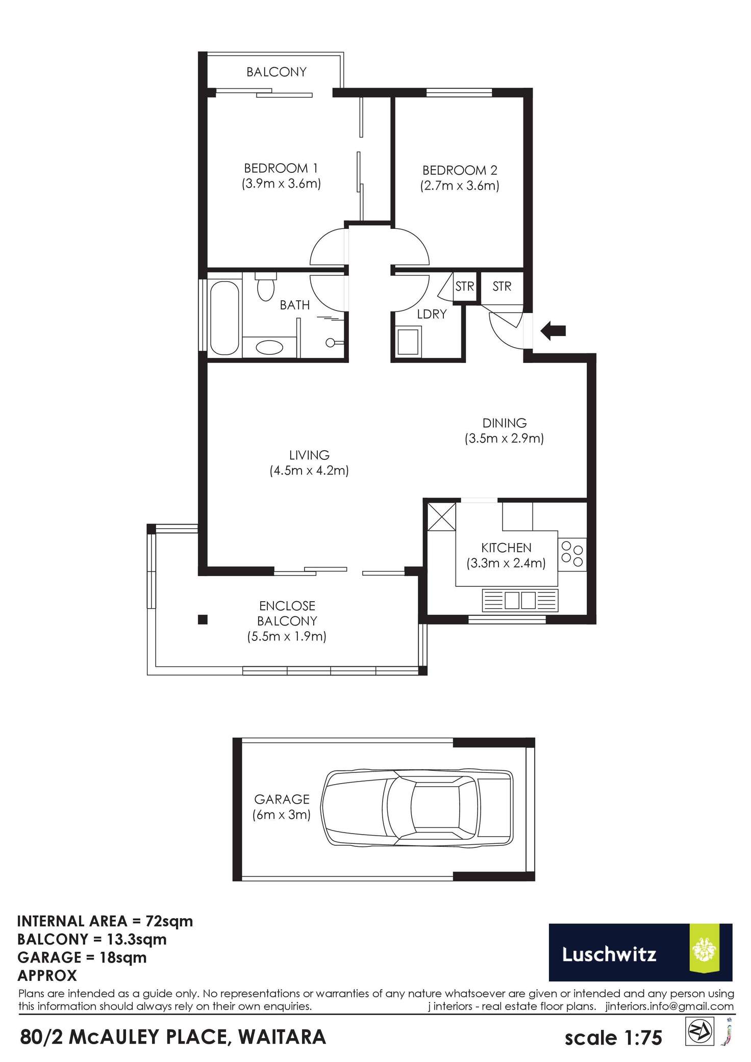 Floorplan of Homely apartment listing, 80/2 McAuley Place, Waitara NSW 2077
