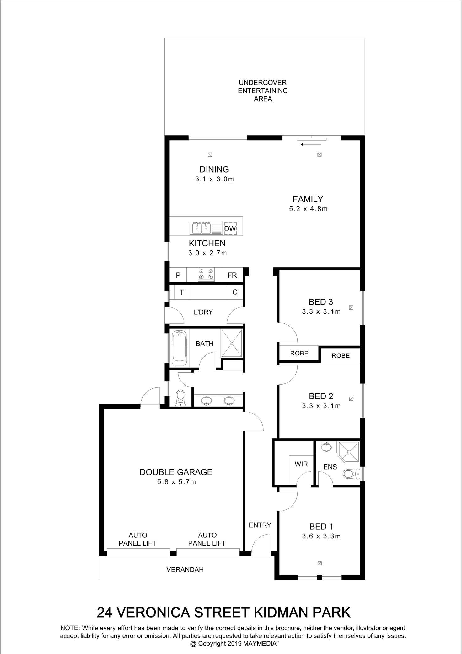 Floorplan of Homely house listing, 24 Veronica Street, Kidman Park SA 5025