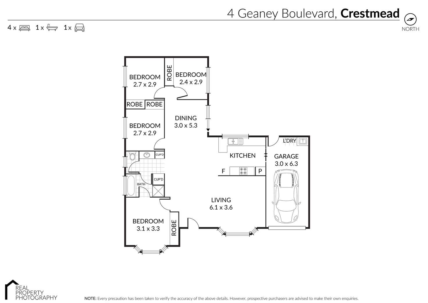 Floorplan of Homely house listing, 4 Geaney Boulevard, Crestmead QLD 4132