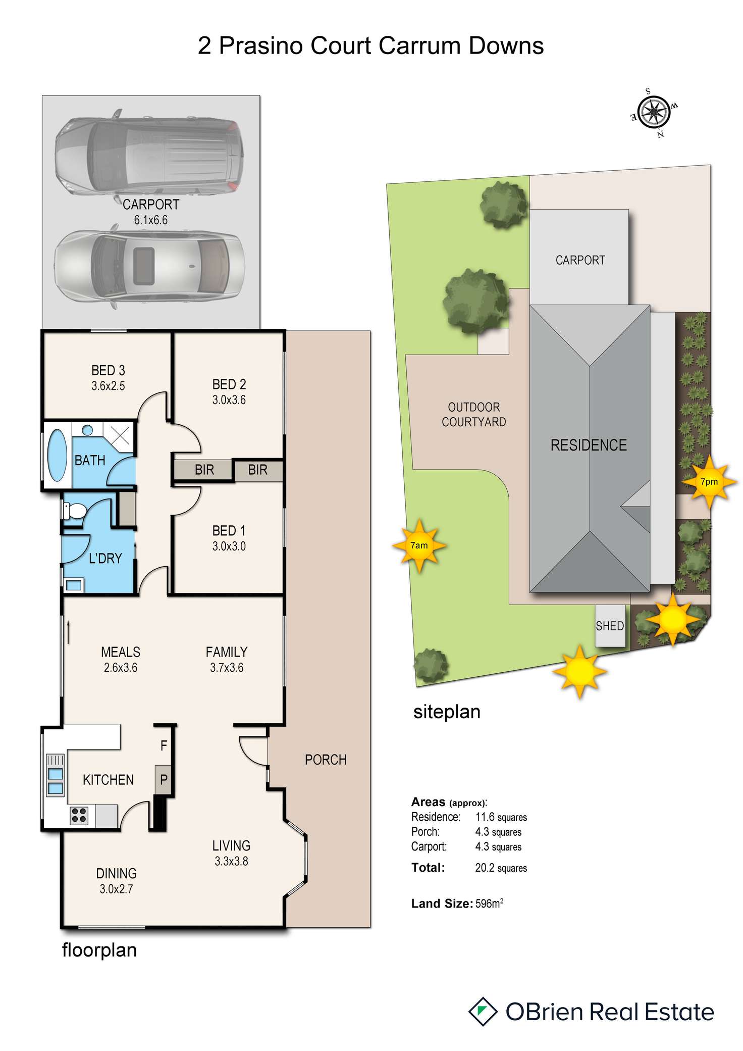 Floorplan of Homely house listing, 2 Prasino Court, Carrum Downs VIC 3201