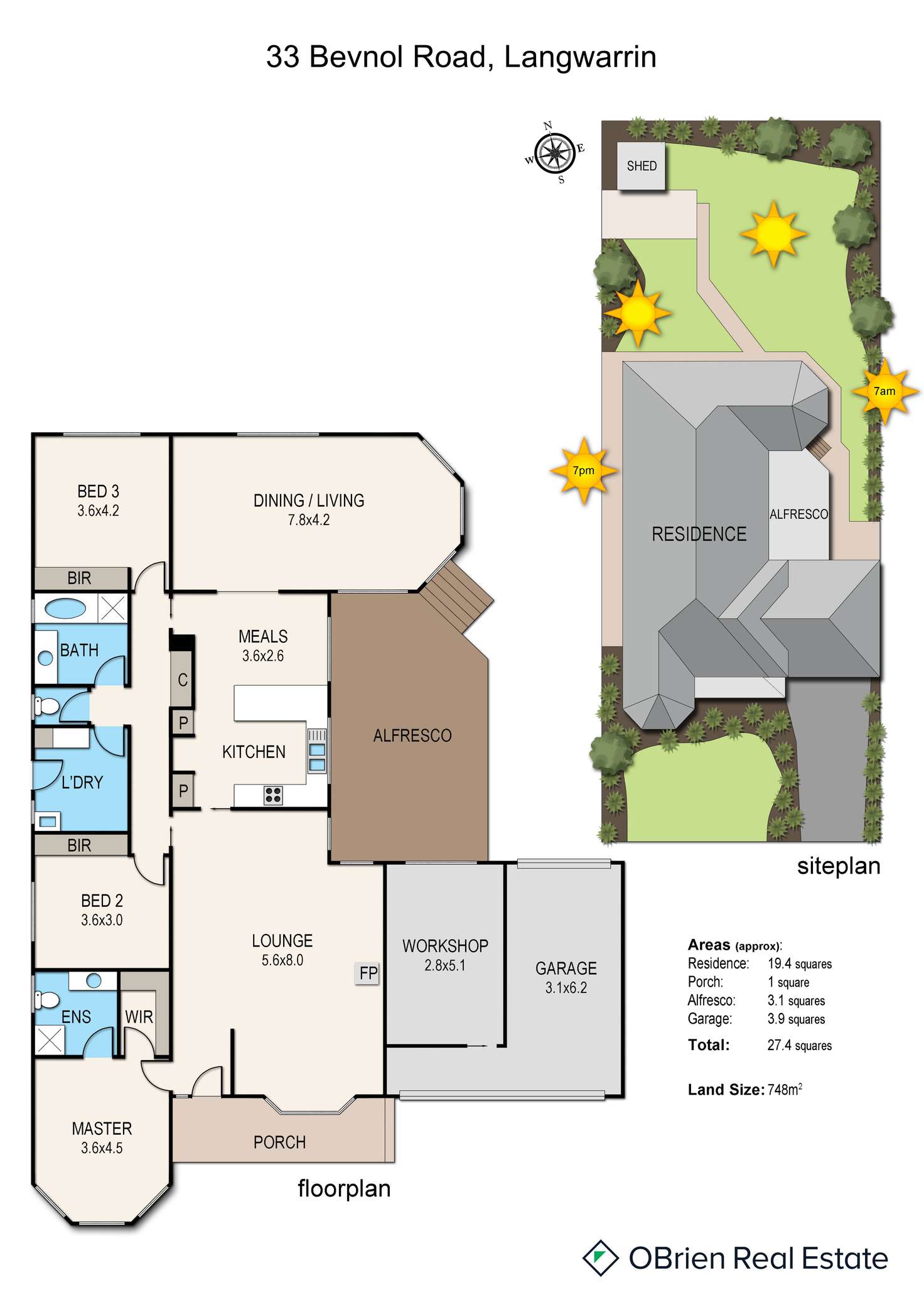 Floorplan of Homely house listing, 33 Bevnol Road, Langwarrin VIC 3910