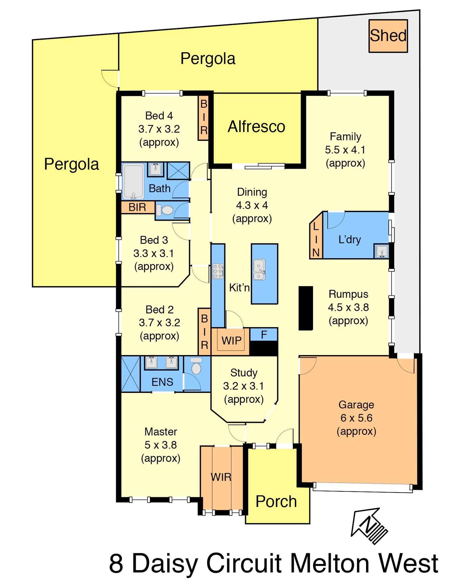 Floorplan of Homely house listing, 8 Daisy Circuit, Harkness VIC 3337