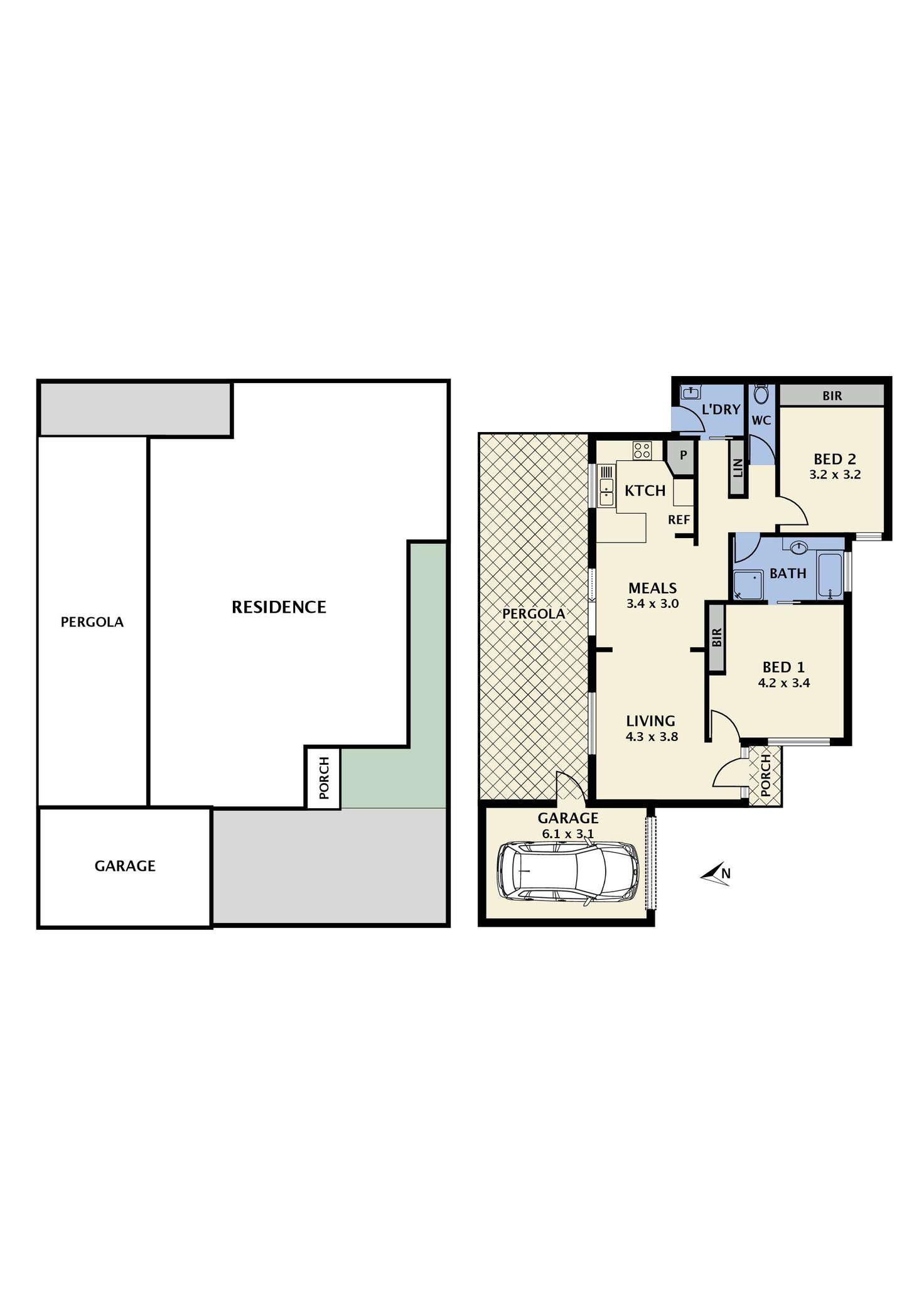 Floorplan of Homely unit listing, 6/16-18 Harbury Street, Reservoir VIC 3073