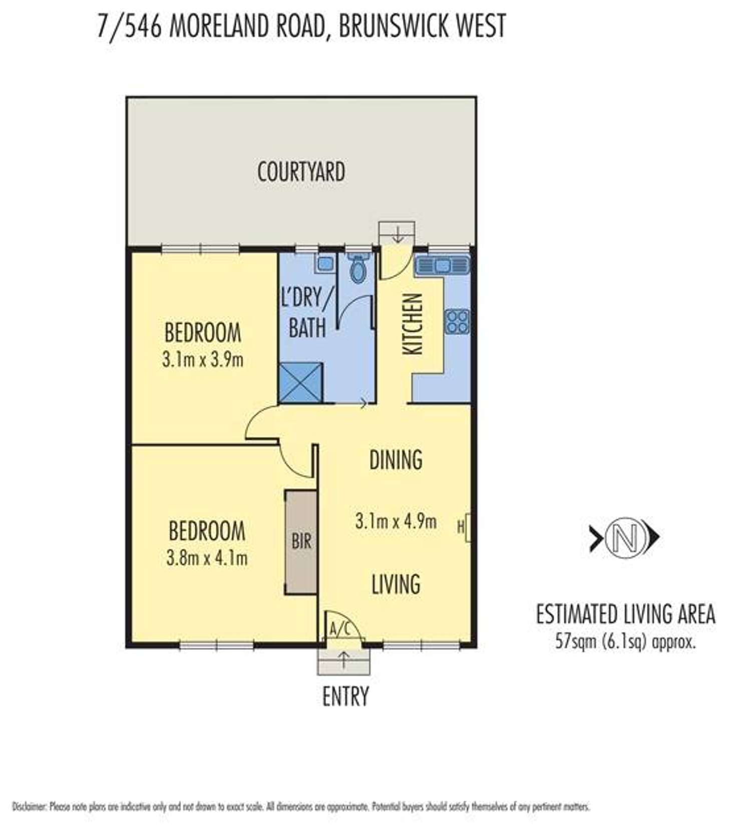 Floorplan of Homely unit listing, 7/546 Moreland Road, Brunswick West VIC 3055