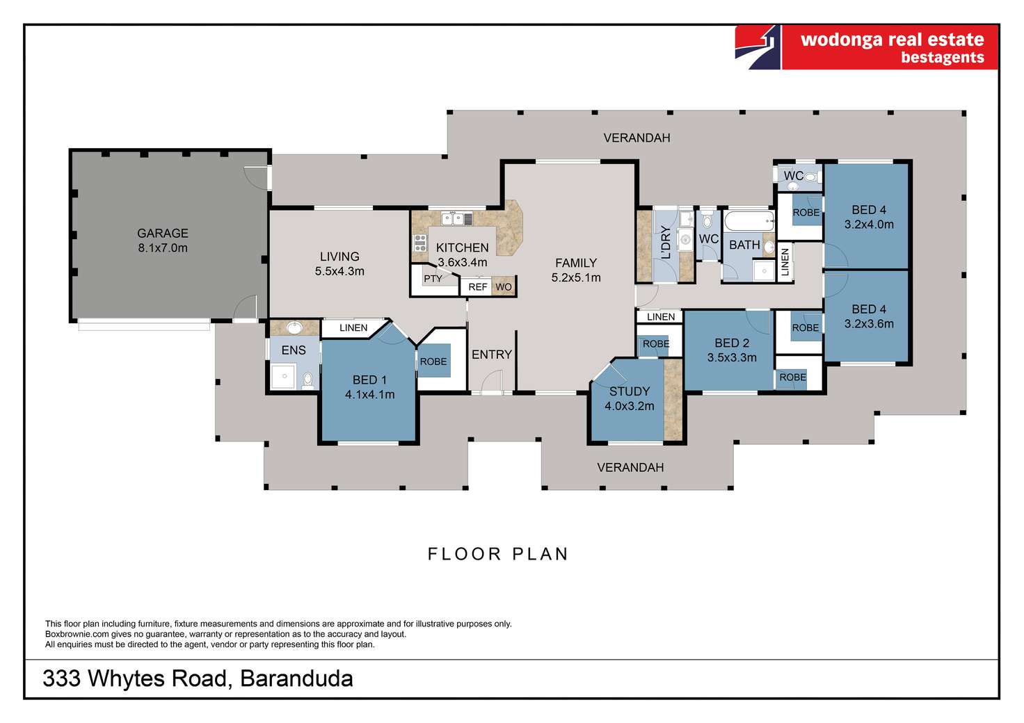 Floorplan of Homely house listing, 333 Whytes Road, Baranduda VIC 3691