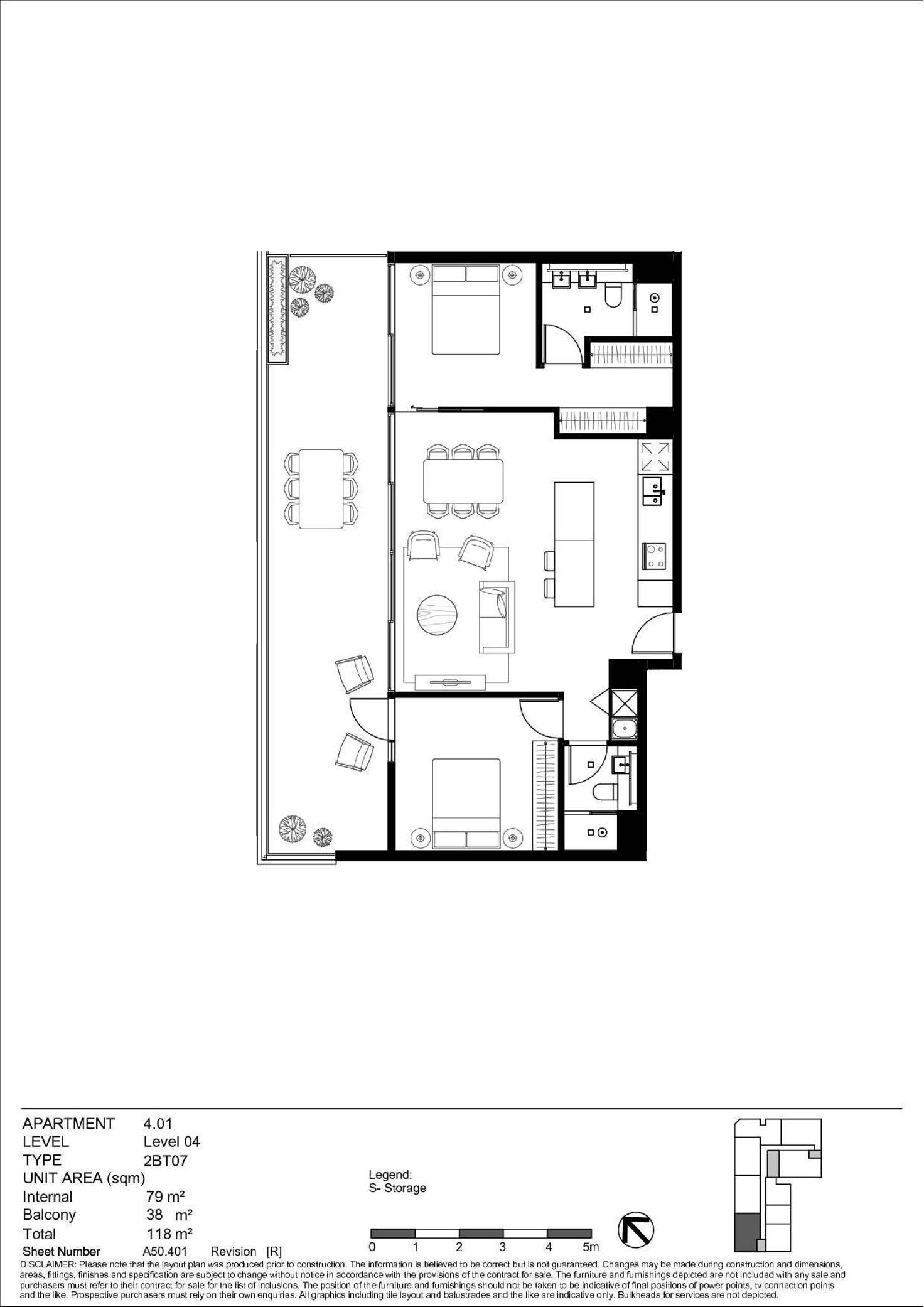 Floorplan of Homely apartment listing, 401/116 Belmont Road, Mosman NSW 2088