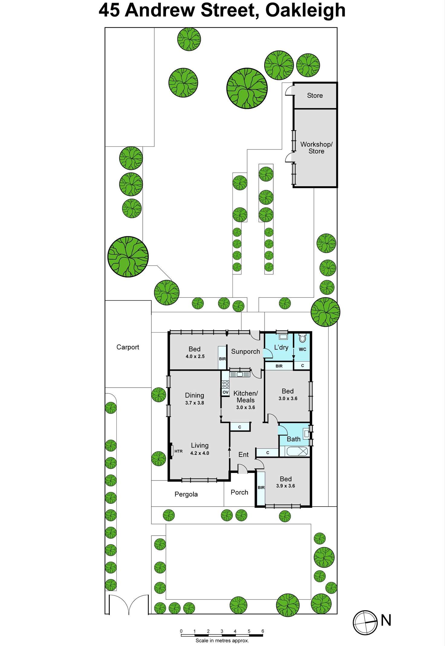 Floorplan of Homely house listing, 45 Andrew Street, Oakleigh VIC 3166