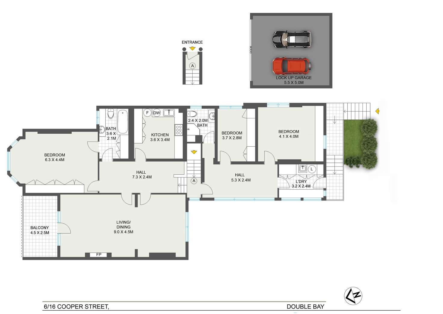 Floorplan of Homely apartment listing, 6/16-18 Cooper Street, Double Bay NSW 2028