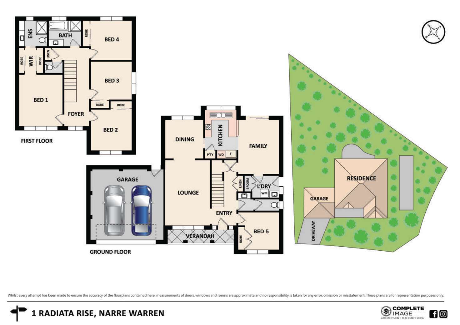 Floorplan of Homely house listing, 1 Radiata Rise, Narre Warren VIC 3805