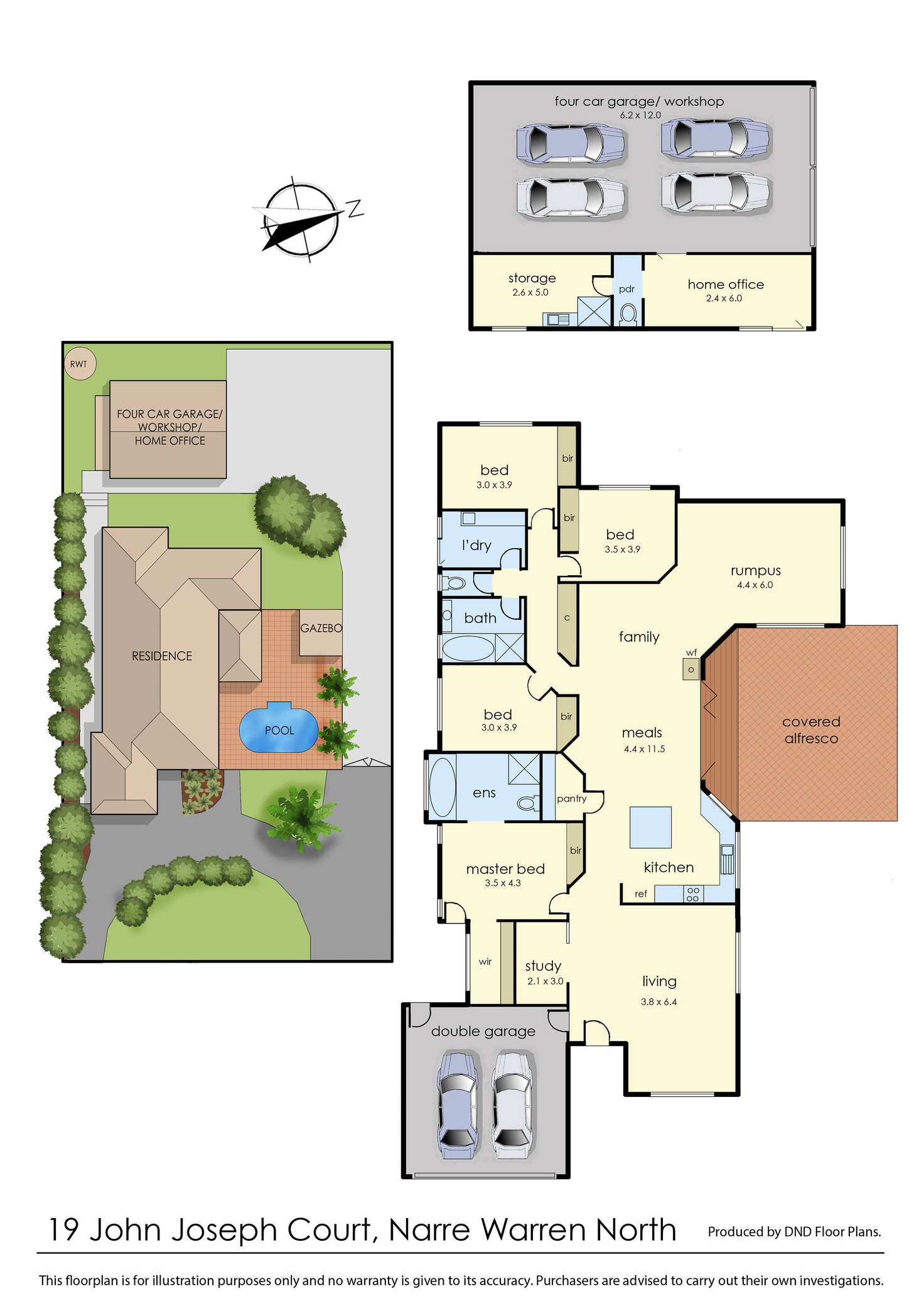 Floorplan of Homely house listing, 19 John Joseph Court, Narre Warren North VIC 3804