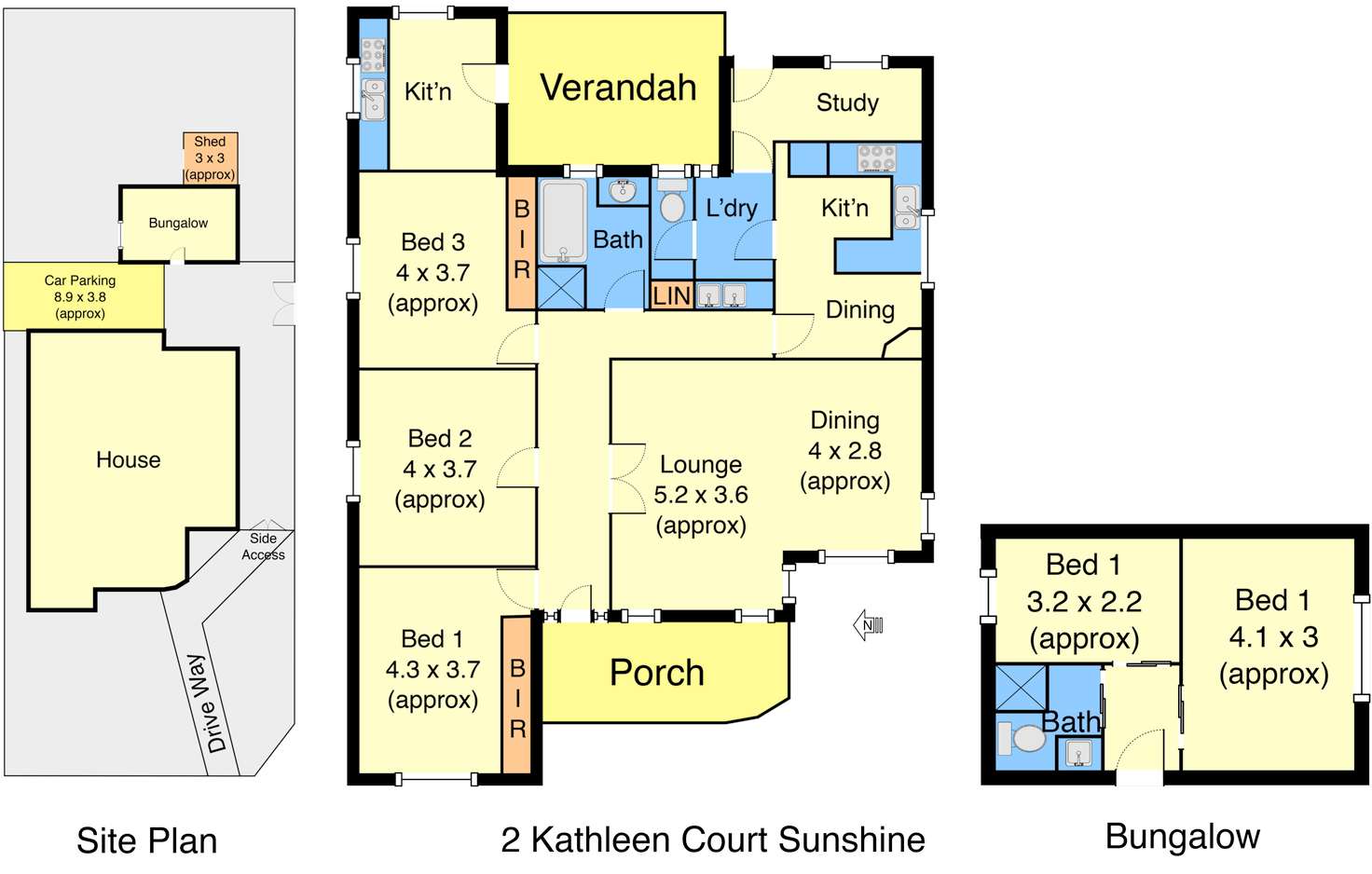 Floorplan of Homely house listing, 2 Kathleen Court, Sunshine VIC 3020