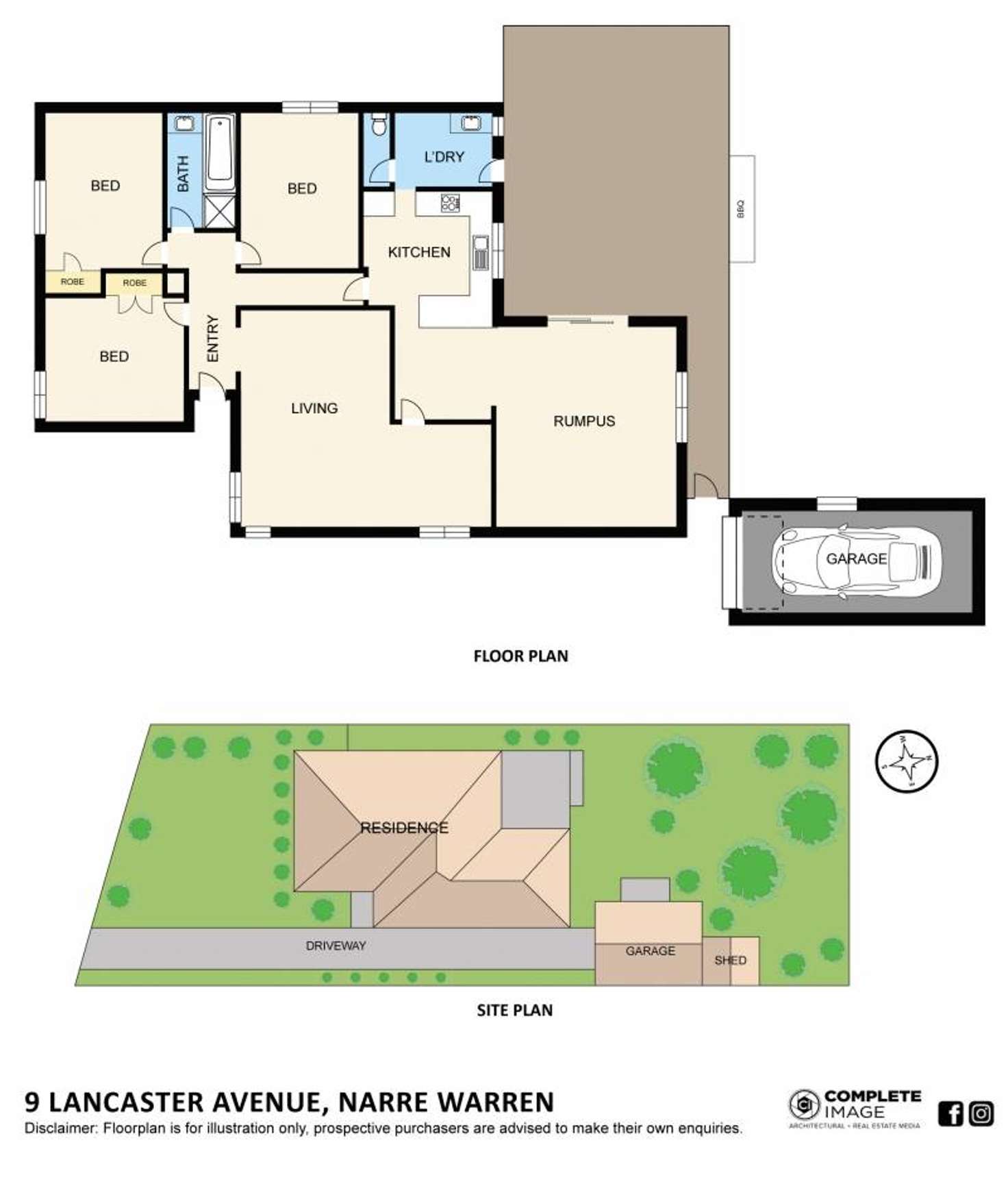 Floorplan of Homely house listing, 9 Lancaster Avenue, Narre Warren VIC 3805
