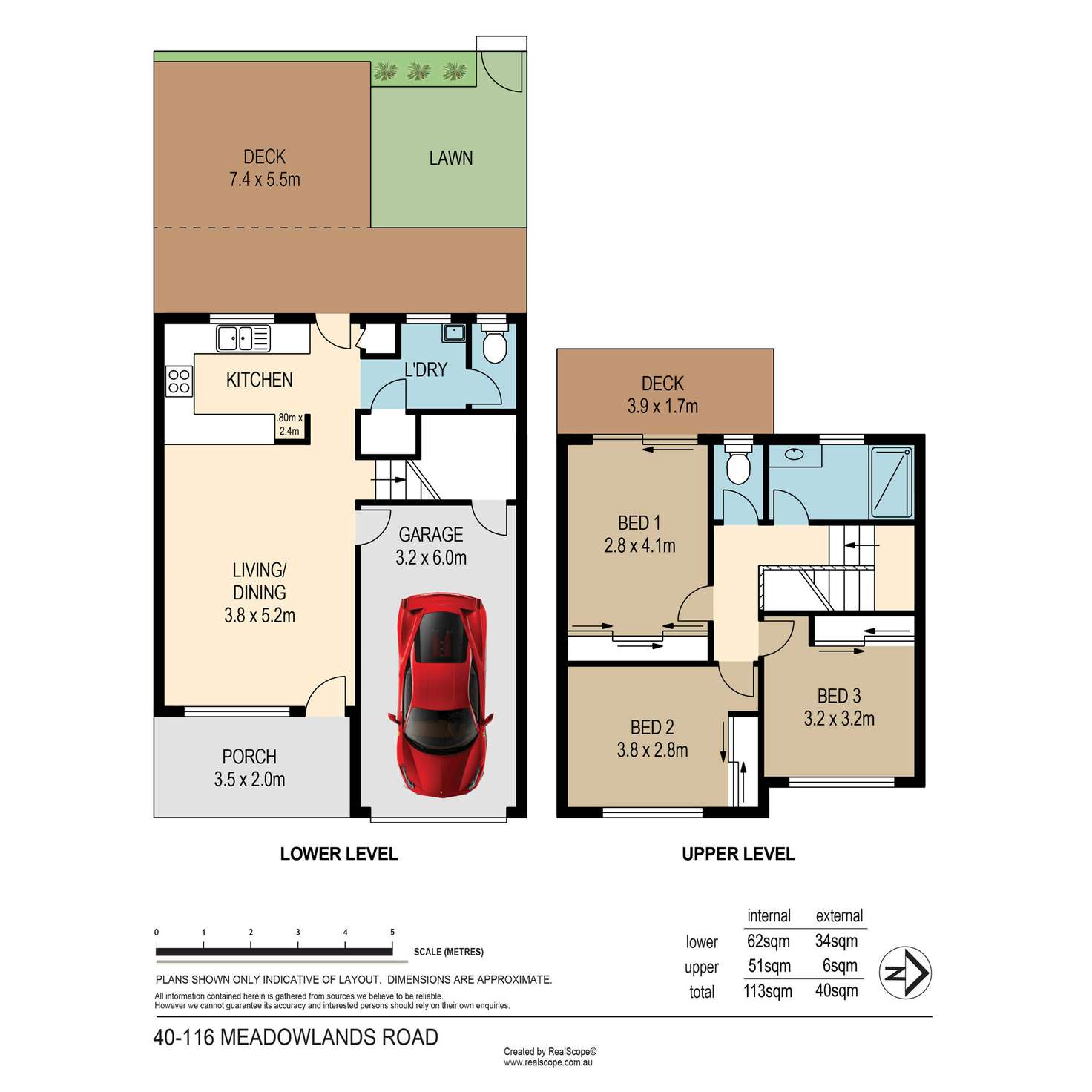 Floorplan of Homely townhouse listing, 40/116 Meadowlands Road, Carina QLD 4152
