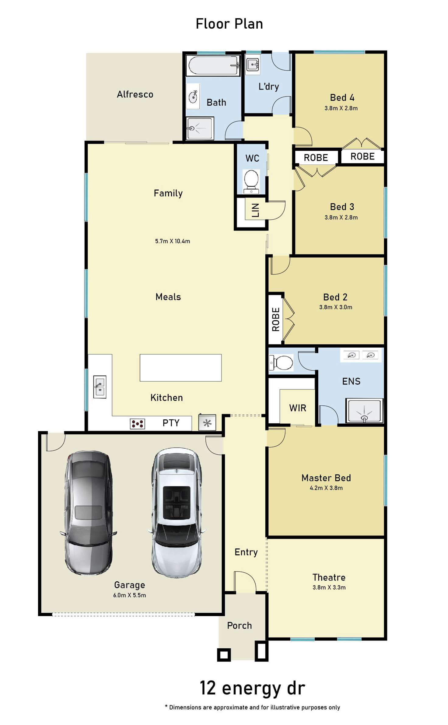 Floorplan of Homely house listing, 12 Energy Drive, Lyndhurst VIC 3975