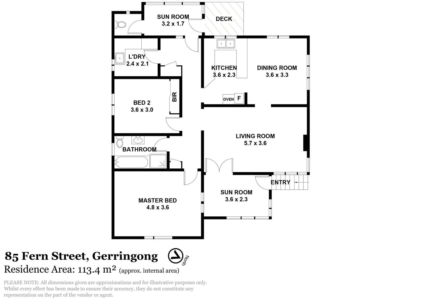 Floorplan of Homely house listing, 85 Fern Street, Gerringong NSW 2534