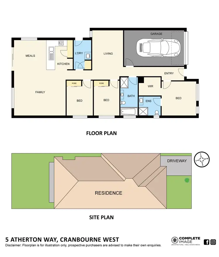 Floorplan of Homely house listing, 5 Atherton Way, Cranbourne West VIC 3977