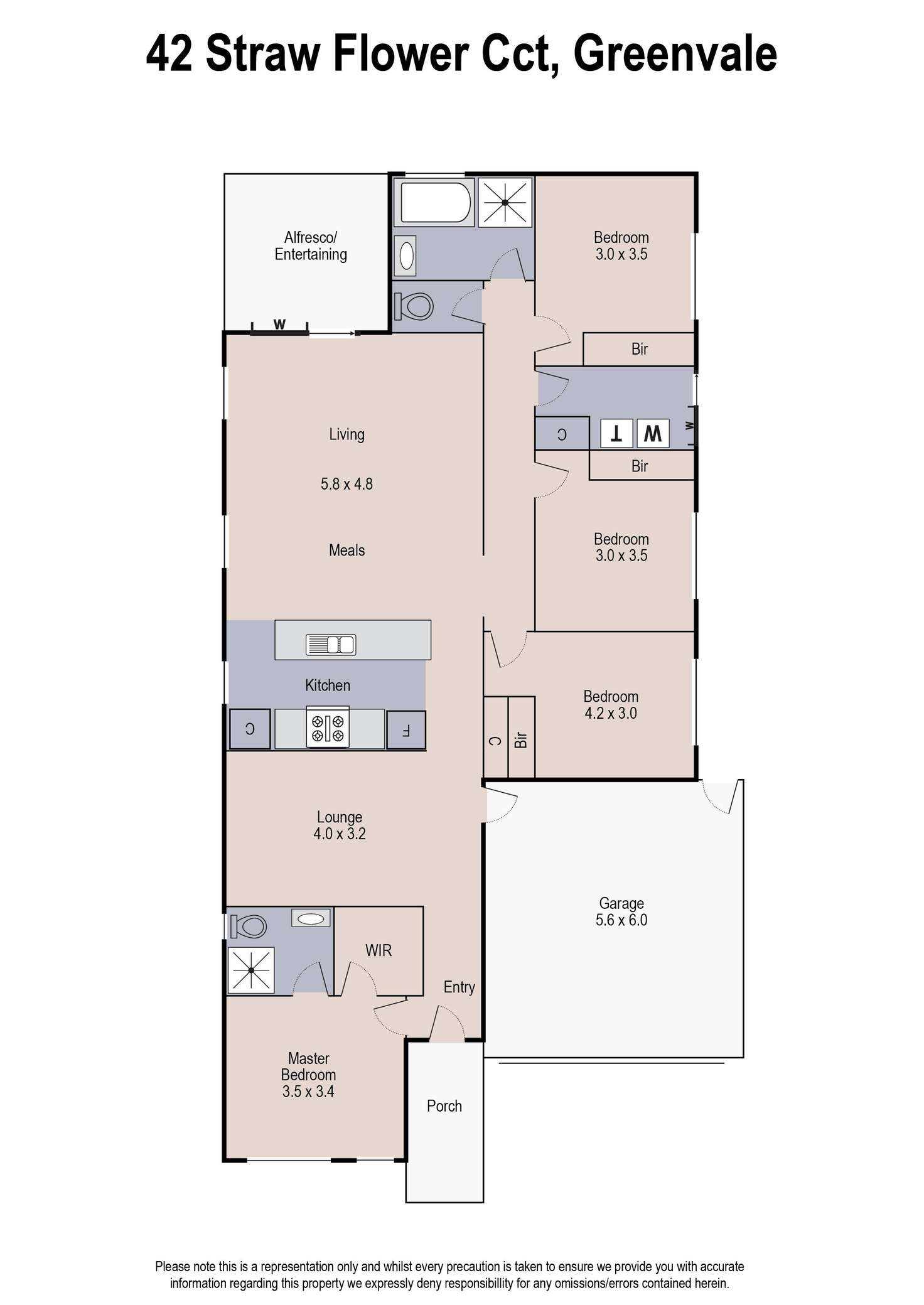 Floorplan of Homely house listing, 42 Straw Flower Circuit, Greenvale VIC 3059