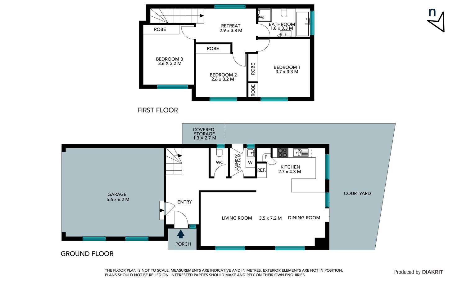 Floorplan of Homely townhouse listing, 1/15 Falcon Street, Thomastown VIC 3074