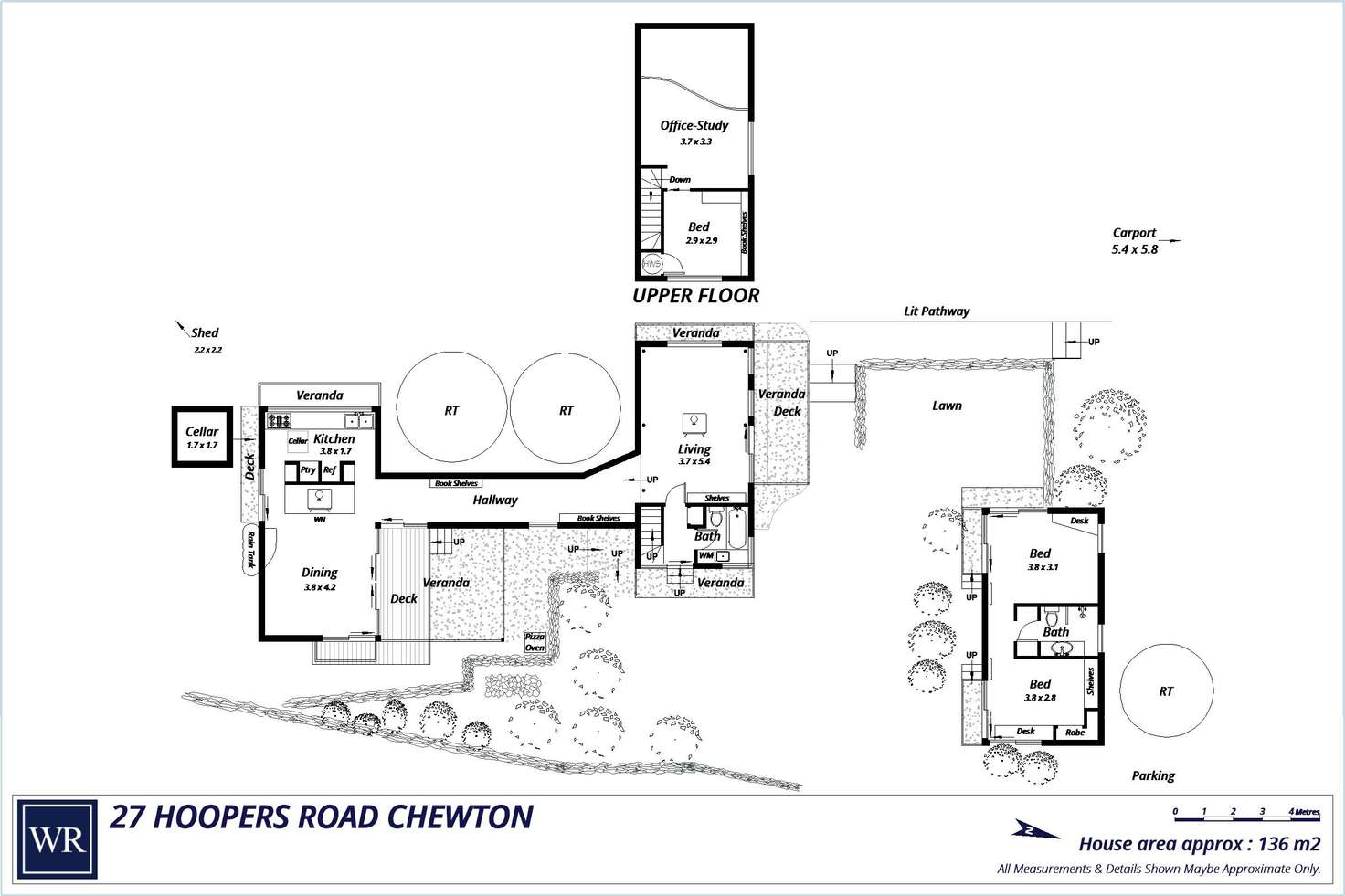 Floorplan of Homely house listing, 27 Hoopers Road, Chewton VIC 3451