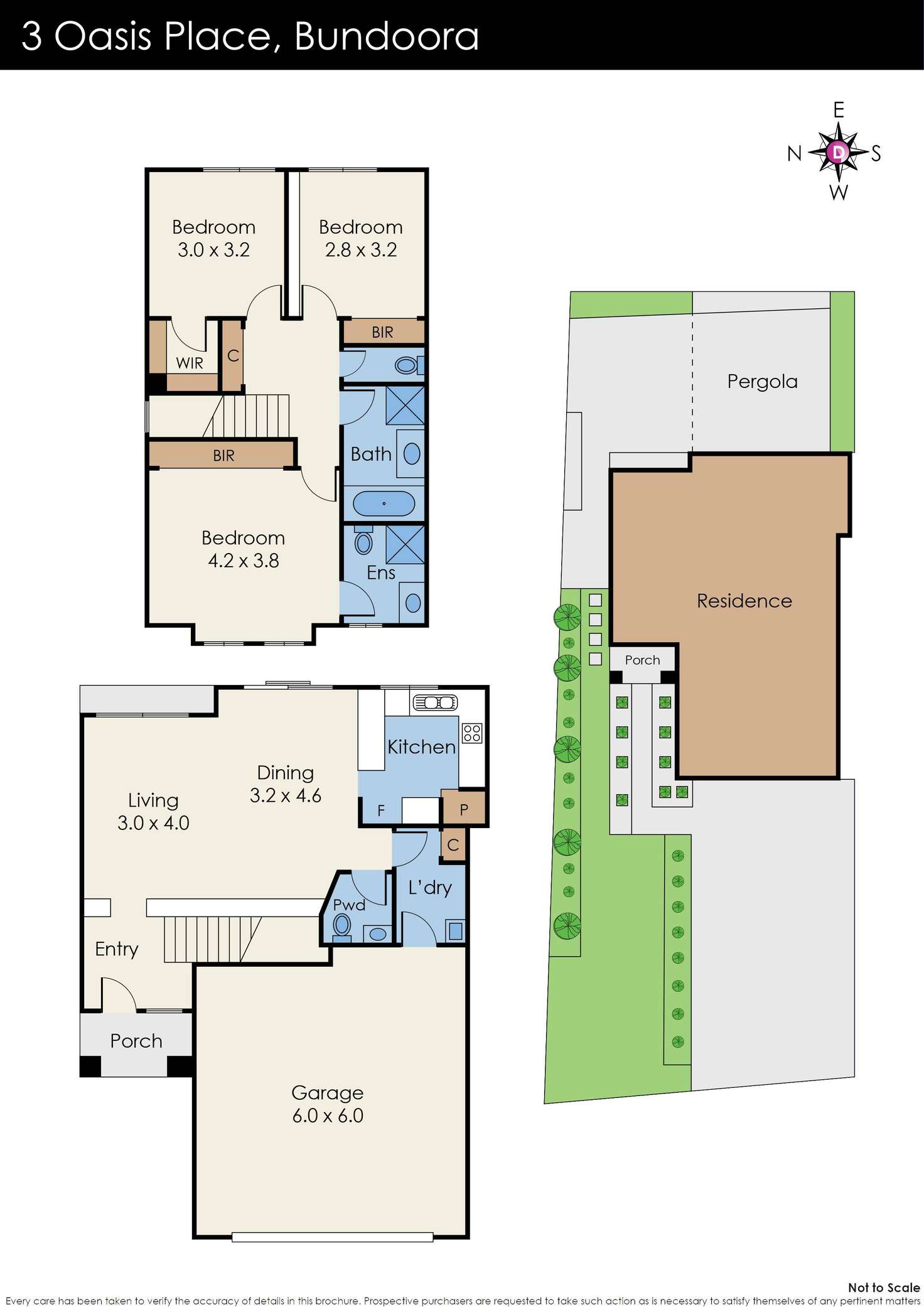 Floorplan of Homely house listing, 3 Oasis Place, Bundoora VIC 3083