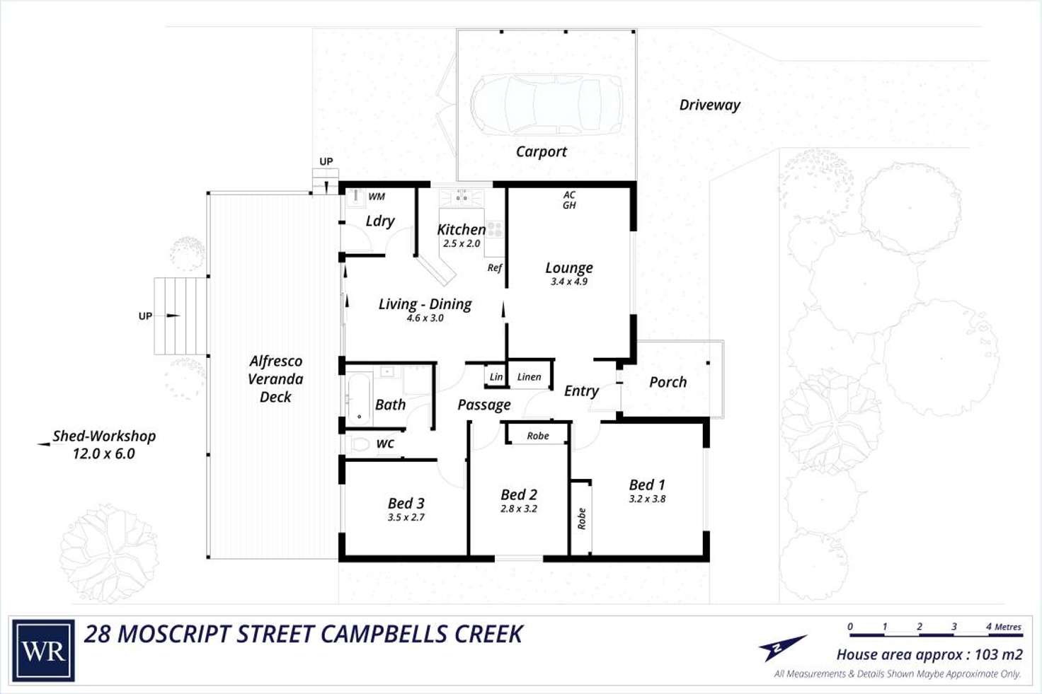 Floorplan of Homely house listing, 28 Moscript Street, Campbells Creek VIC 3451