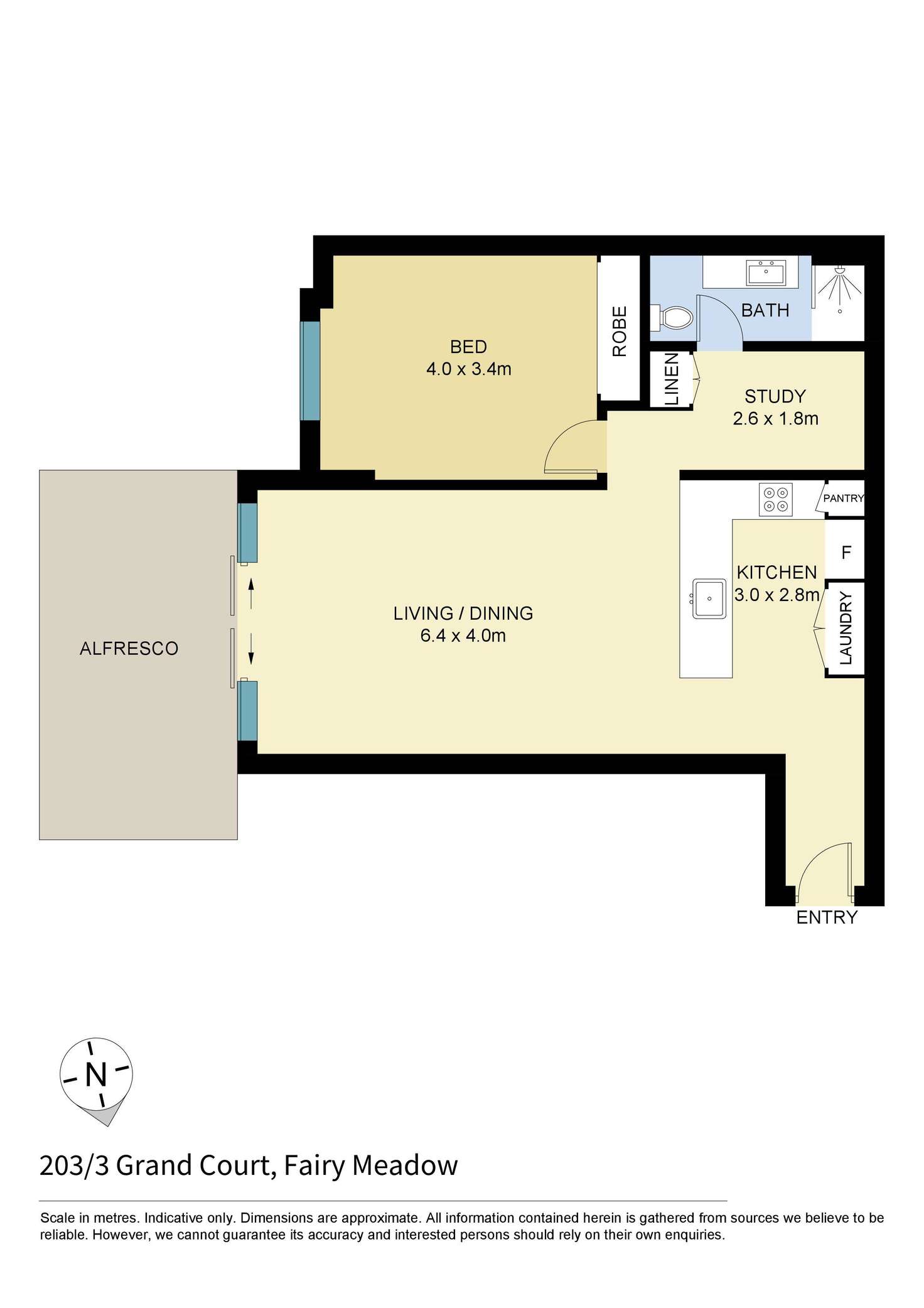 Floorplan of Homely apartment listing, 203/3 Grand Court, Fairy Meadow NSW 2519