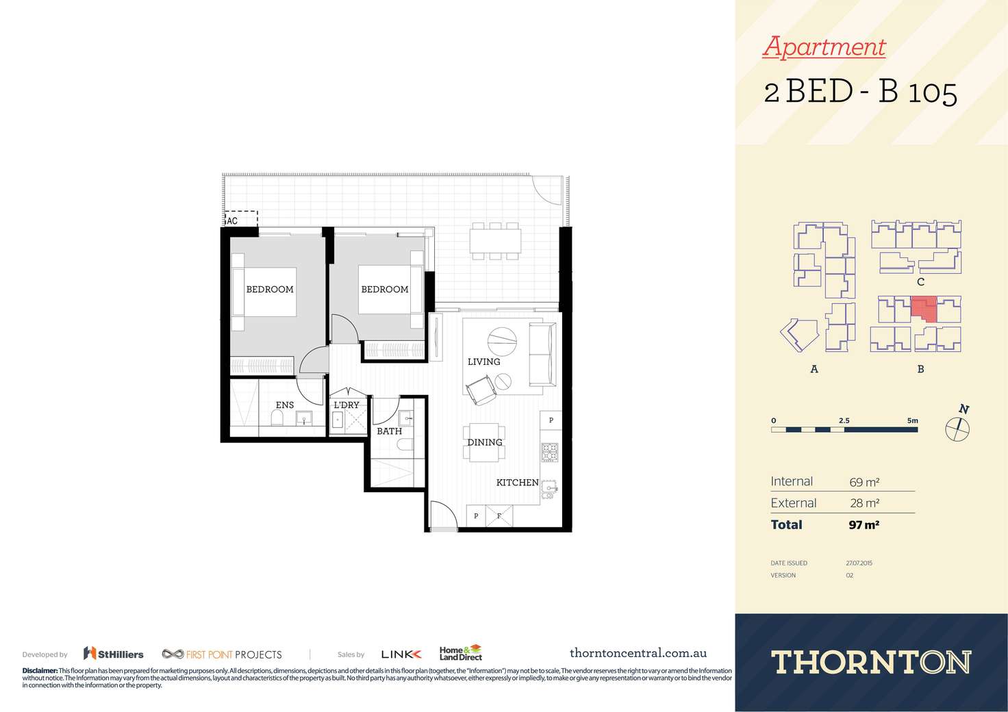 Floorplan of Homely apartment listing, 105/81B Lord Sheffield Circuit, Penrith NSW 2750