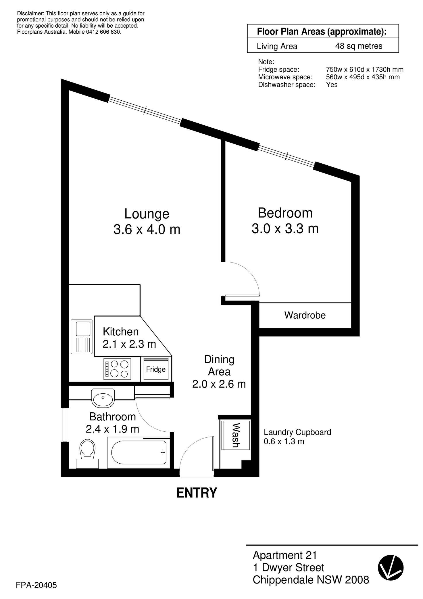 Floorplan of Homely apartment listing, 13/1 Dwyer Street, Chippendale NSW 2008