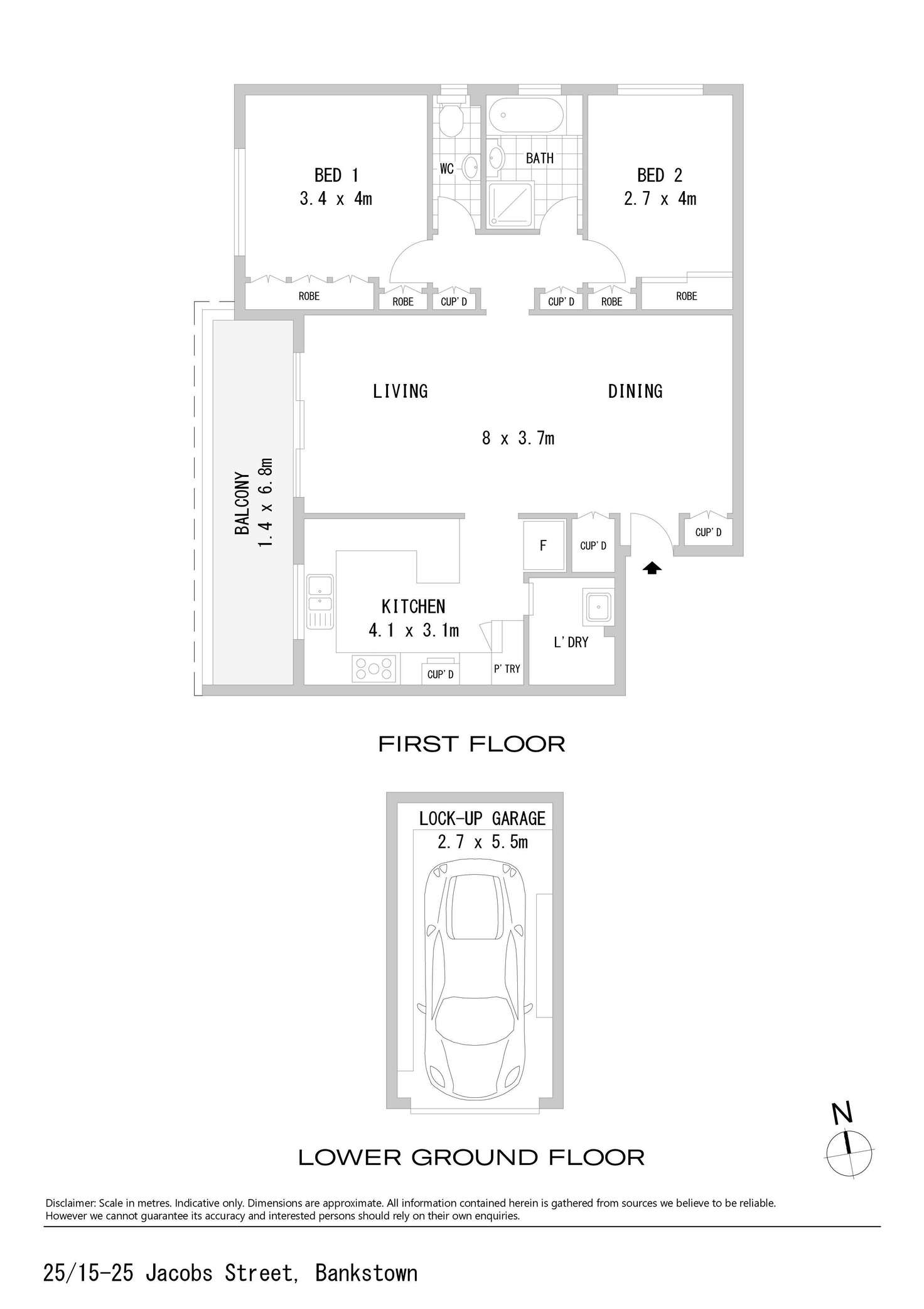 Floorplan of Homely apartment listing, 25/15-25 Jacobs Street, Bankstown NSW 2200