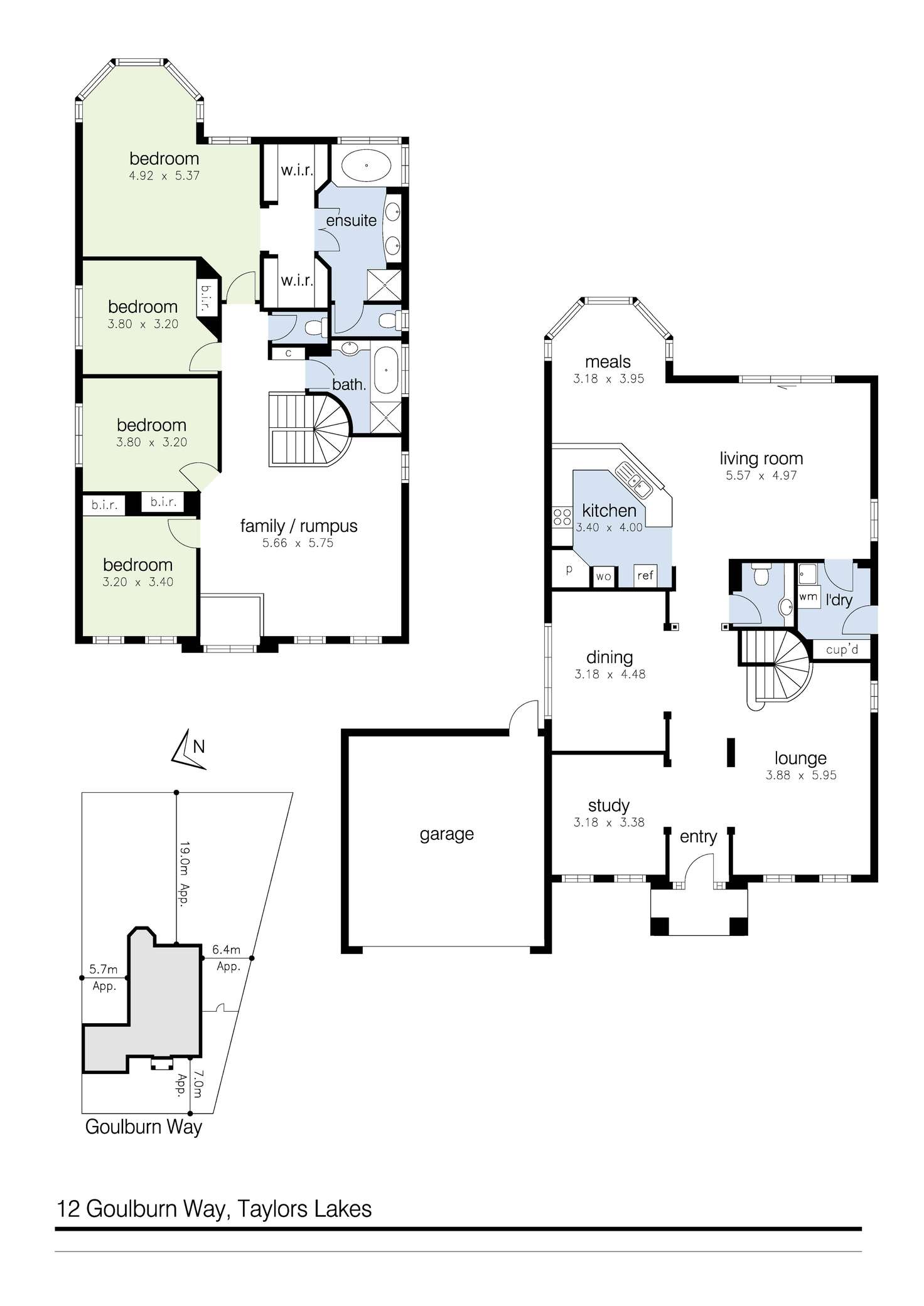 Floorplan of Homely house listing, 12 Goulburn Way, Taylors Lakes VIC 3038