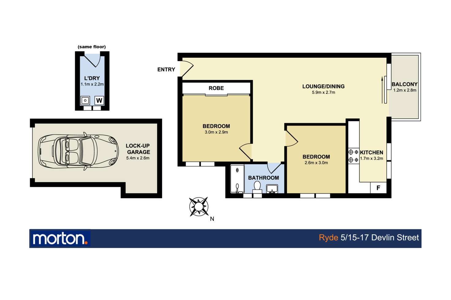 Floorplan of Homely apartment listing, 5/15-17 Devlin Street, Ryde NSW 2112