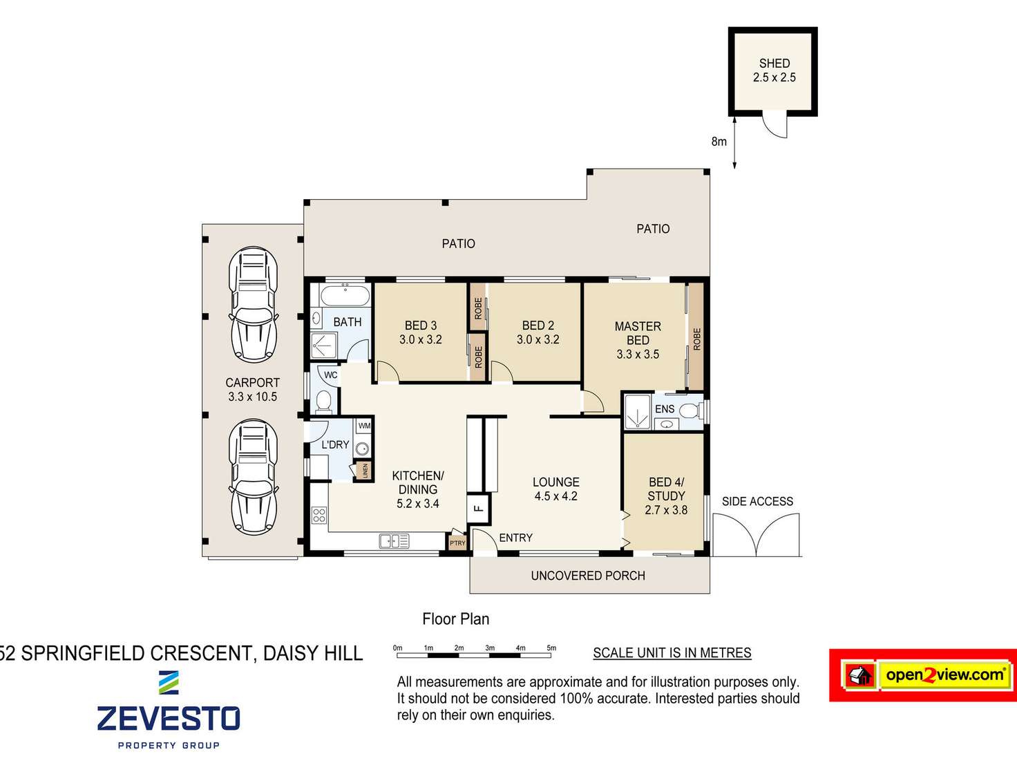 Floorplan of Homely house listing, 52 Springfield Crescent, Daisy Hill QLD 4127