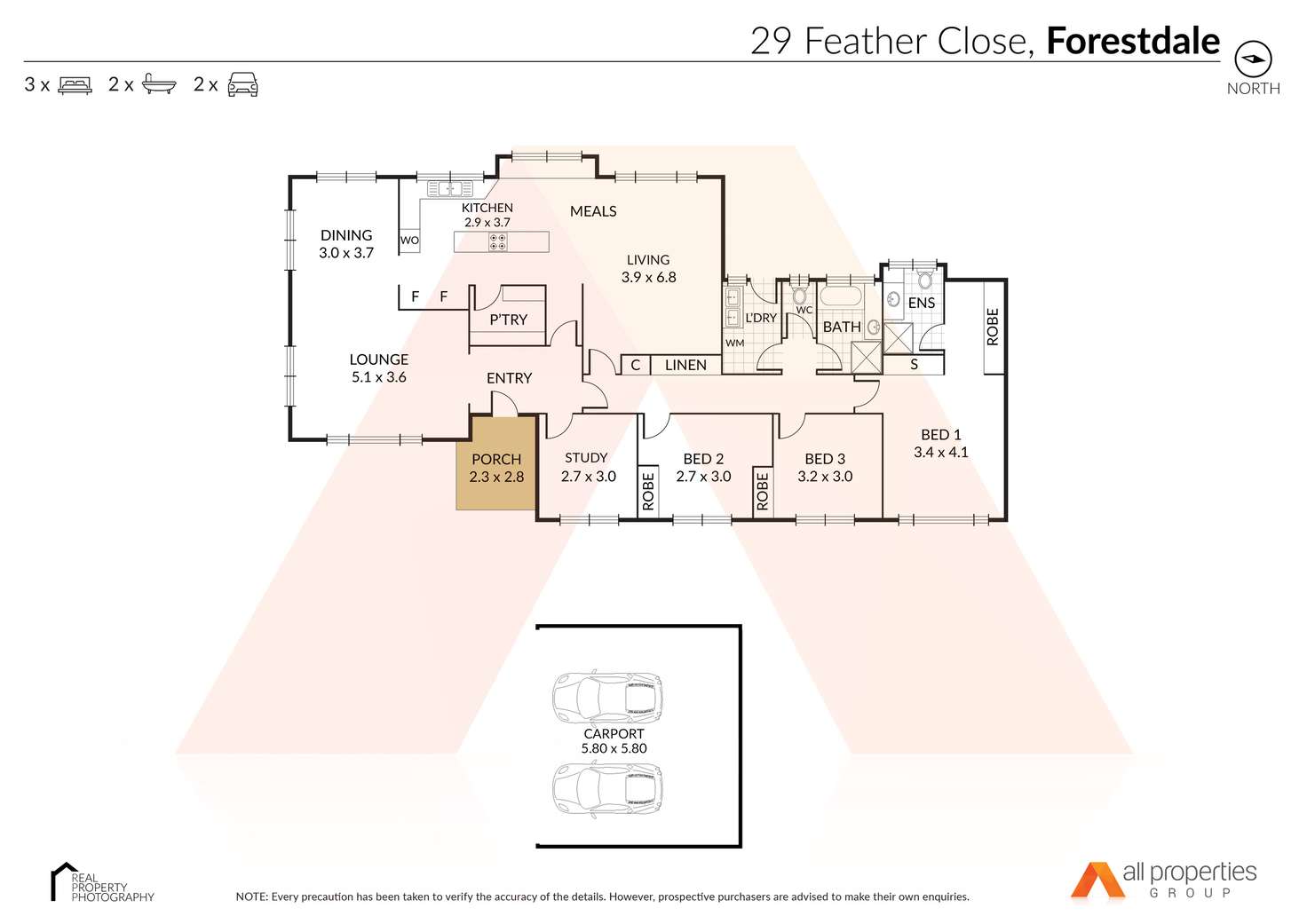 Floorplan of Homely acreageSemiRural listing, 29 Feather Close, Forestdale QLD 4118