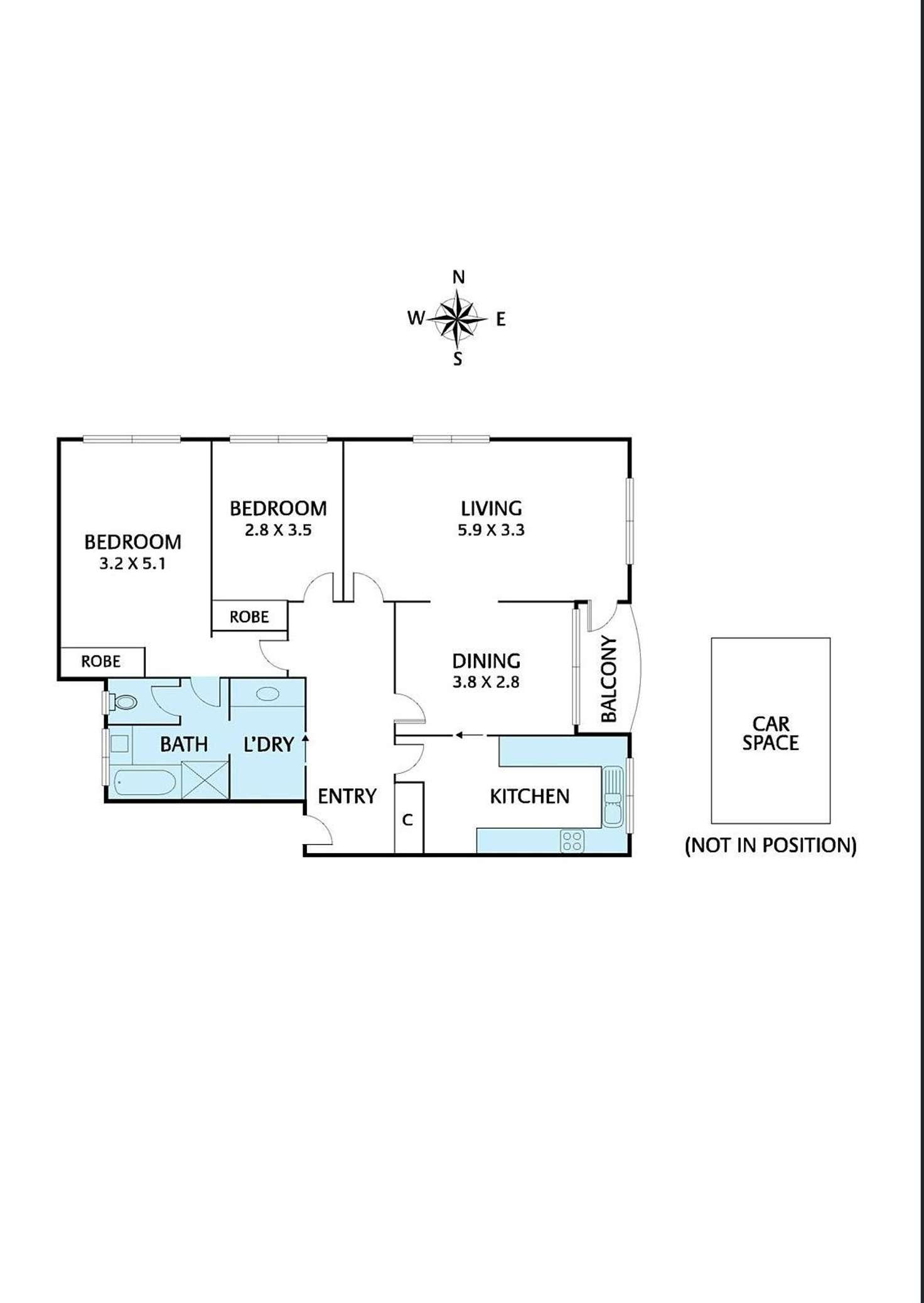 Floorplan of Homely apartment listing, 5/5 Findon Street, Hawthorn VIC 3122