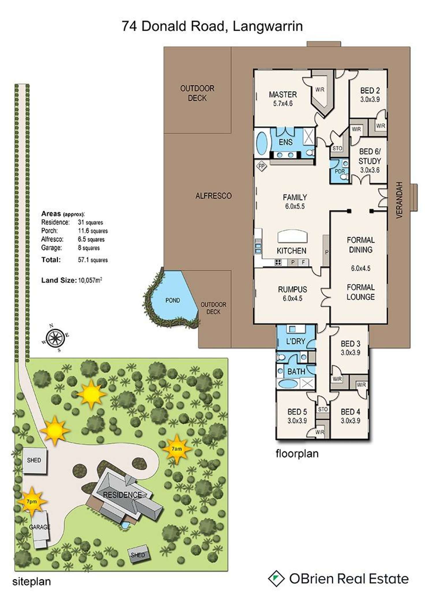 Floorplan of Homely acreageSemiRural listing, 74 Donald Road, Langwarrin VIC 3910