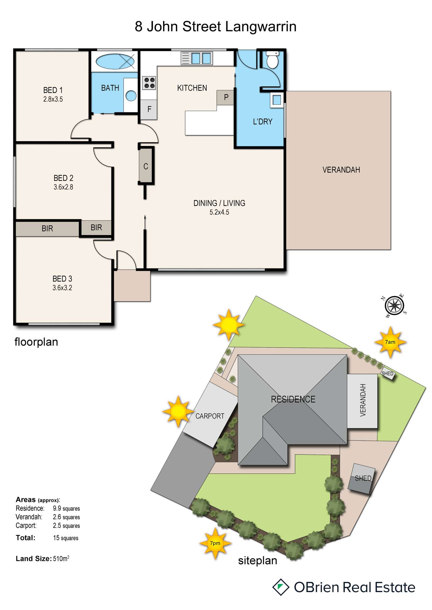Floorplan of Homely house listing, 8 John Street, Langwarrin VIC 3910