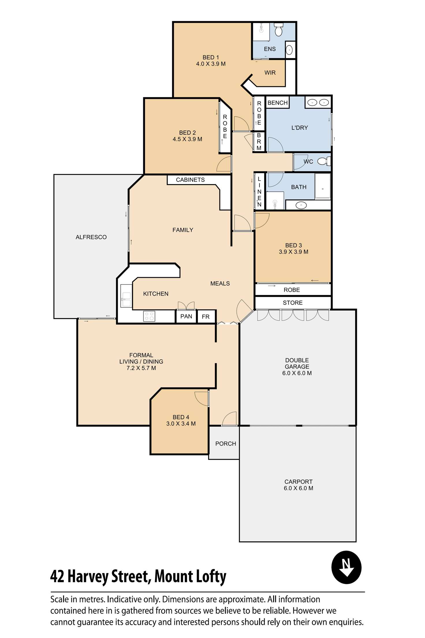 Floorplan of Homely house listing, 42 Harvey Street, Mount Lofty QLD 4350