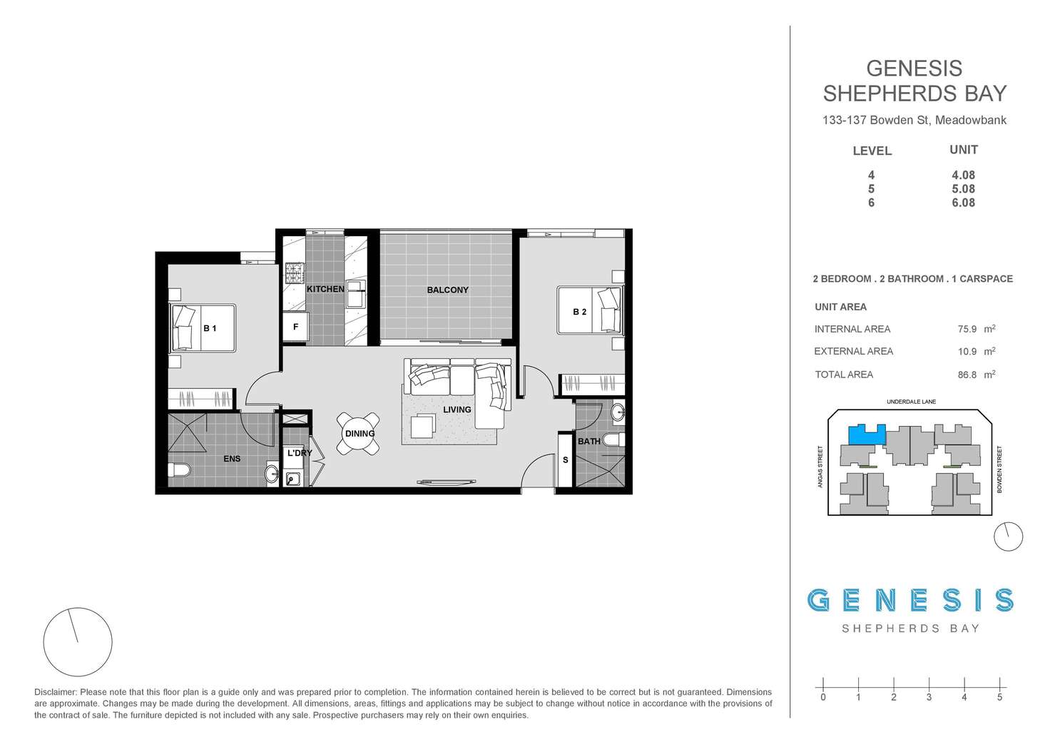 Floorplan of Homely apartment listing, 133 Bowden Street, Meadowbank NSW 2114