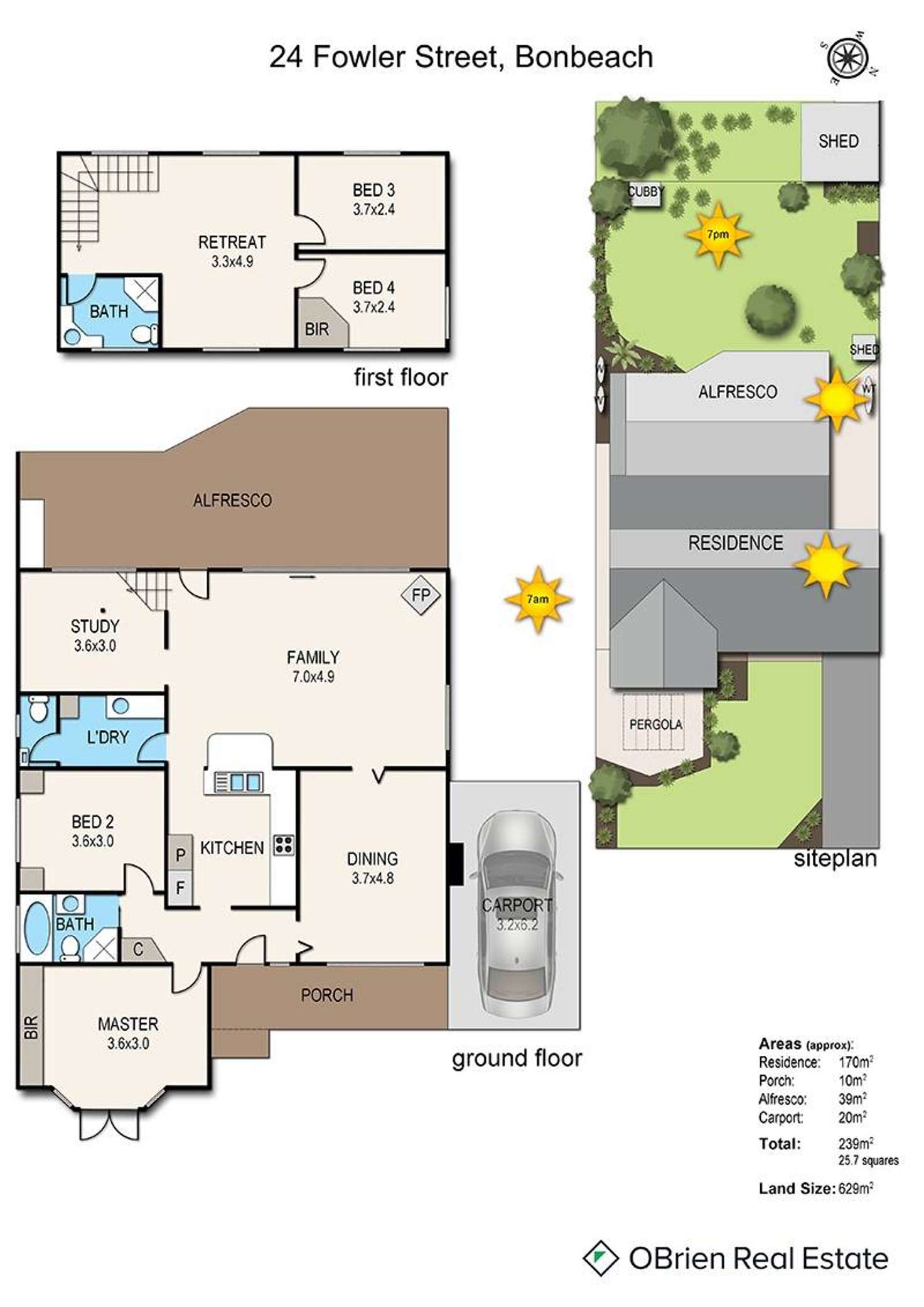 Floorplan of Homely house listing, 24 Fowler Street, Bonbeach VIC 3196