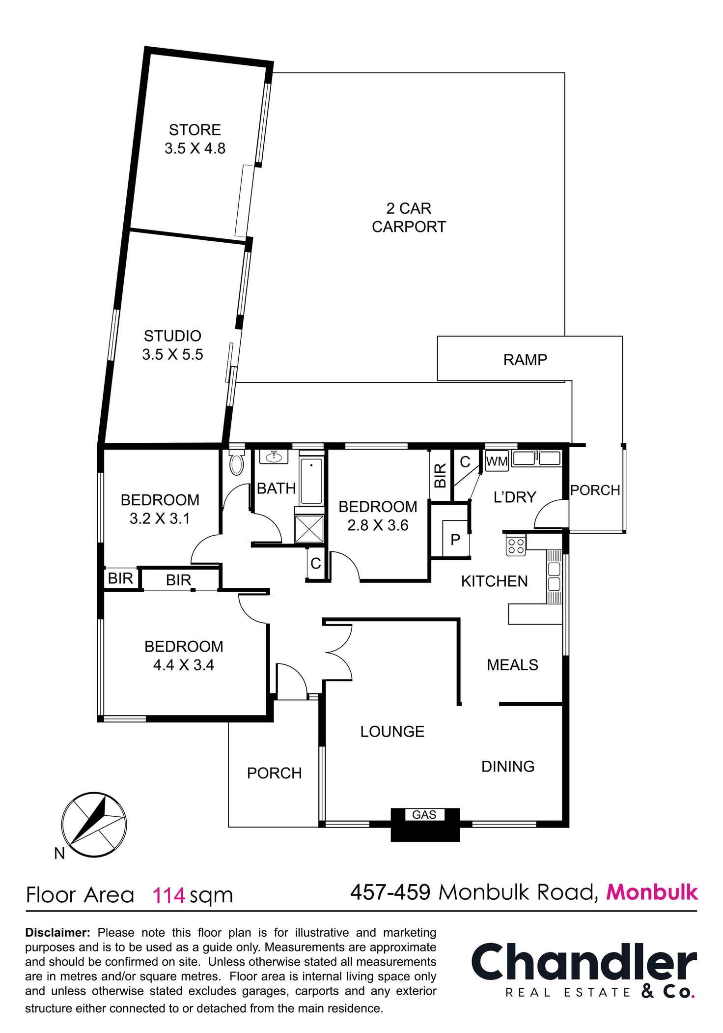 Floorplan of Homely house listing, 457-459 Monbulk Road, Monbulk VIC 3793