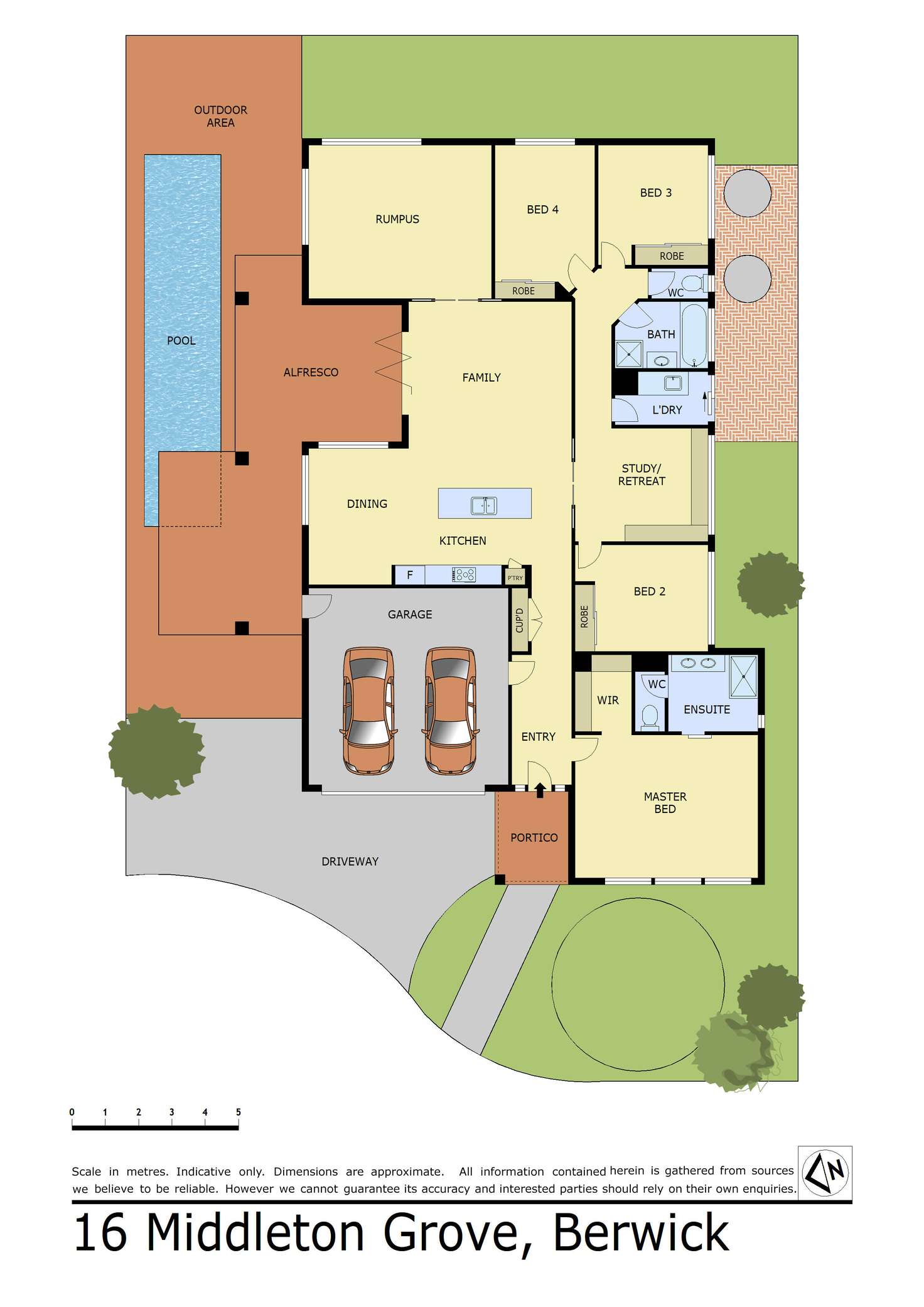 Floorplan of Homely house listing, 16 Middleton Grove, Berwick VIC 3806