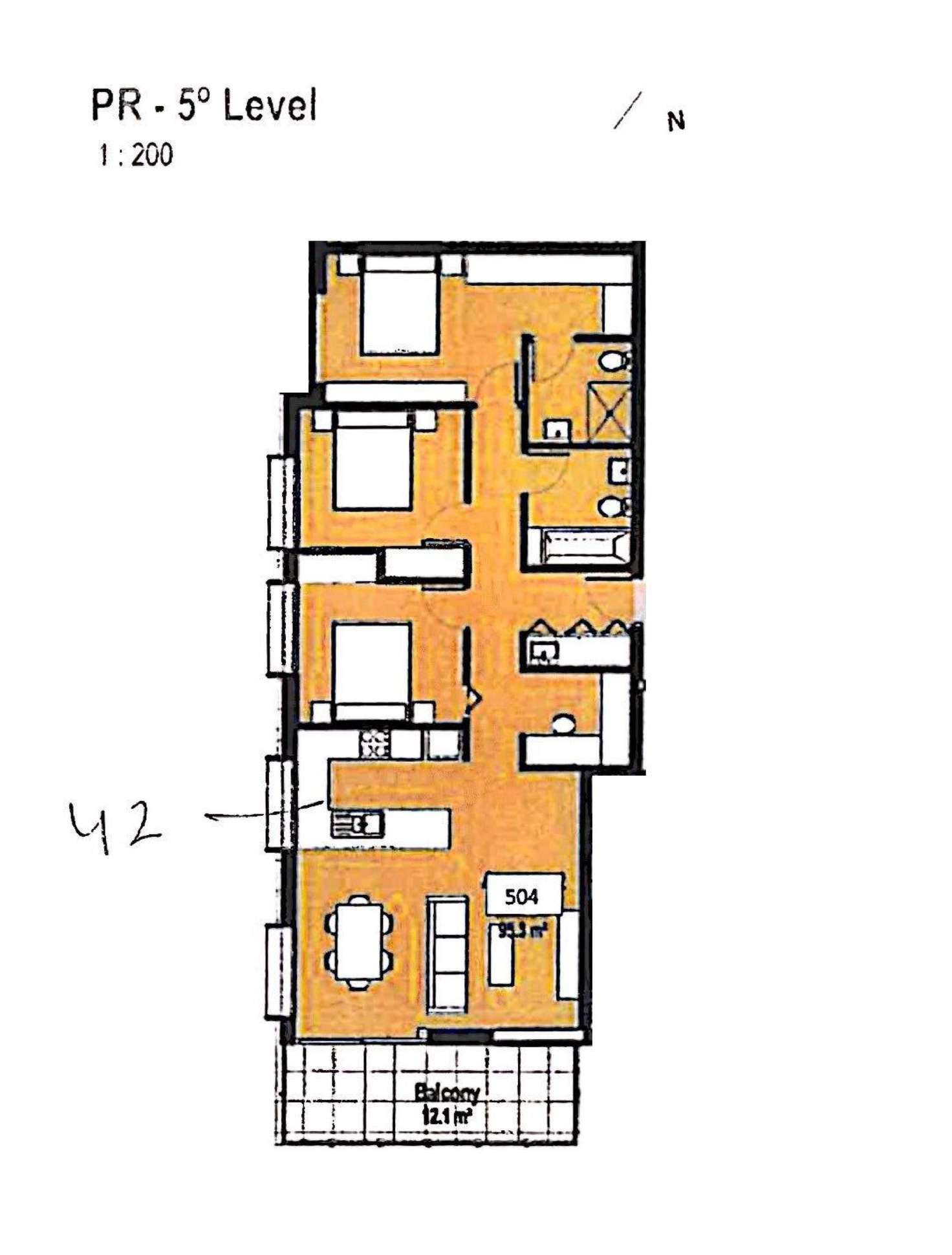 Floorplan of Homely apartment listing, 42/40-42 Barber Avenue, Penrith NSW 2750