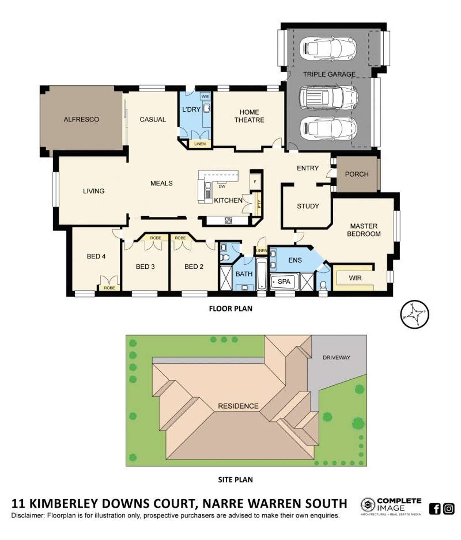 Floorplan of Homely house listing, 11 Kimberley Downs Court, Narre Warren South VIC 3805