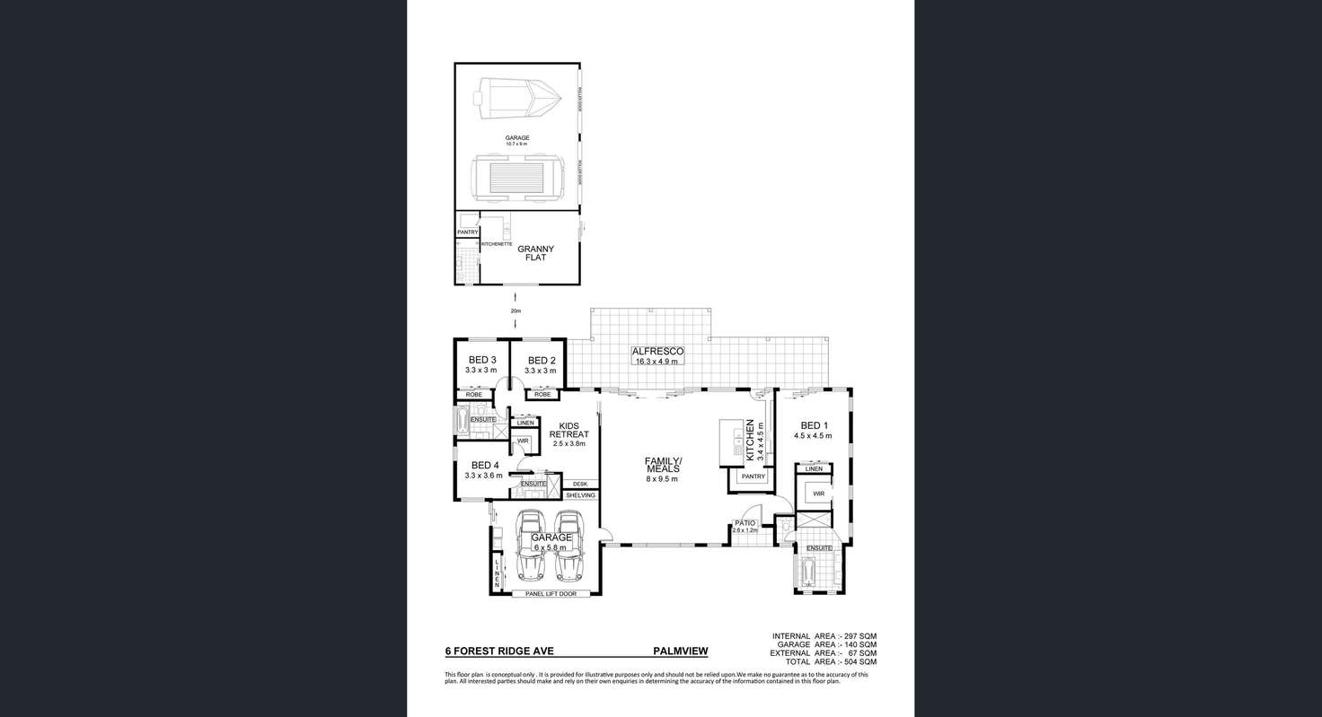 Floorplan of Homely house listing, 6 Forest Ridge Avenue, Palmview QLD 4553