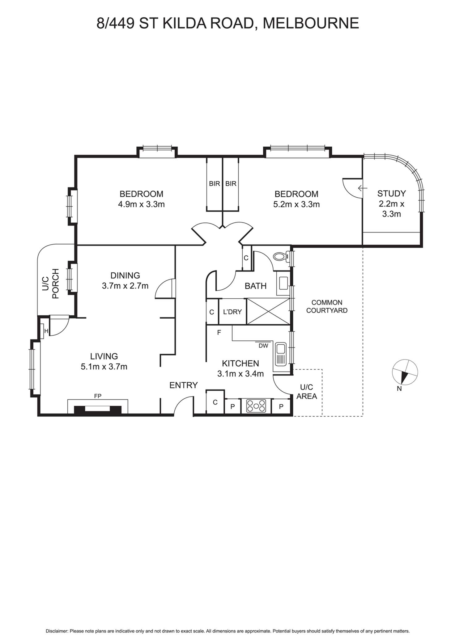 Floorplan of Homely apartment listing, 8/449 St Kilda Road, Melbourne VIC 3004
